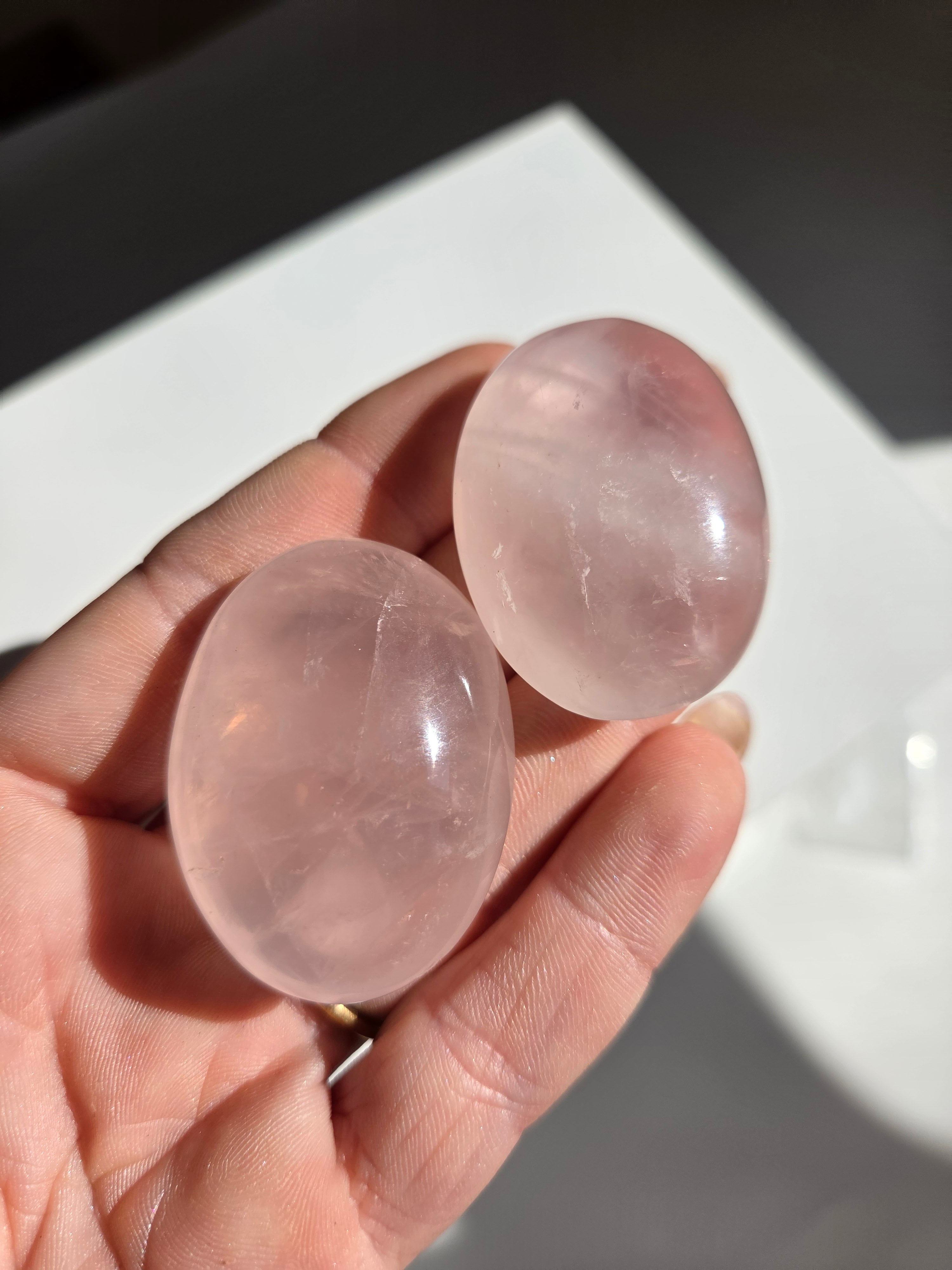 Rose Quartz Palmstone Set 006