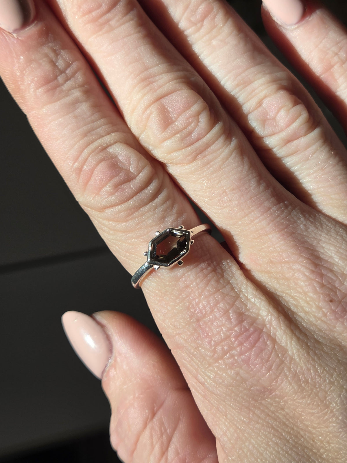 Size 9.5 | Smoky Ring | silver 042