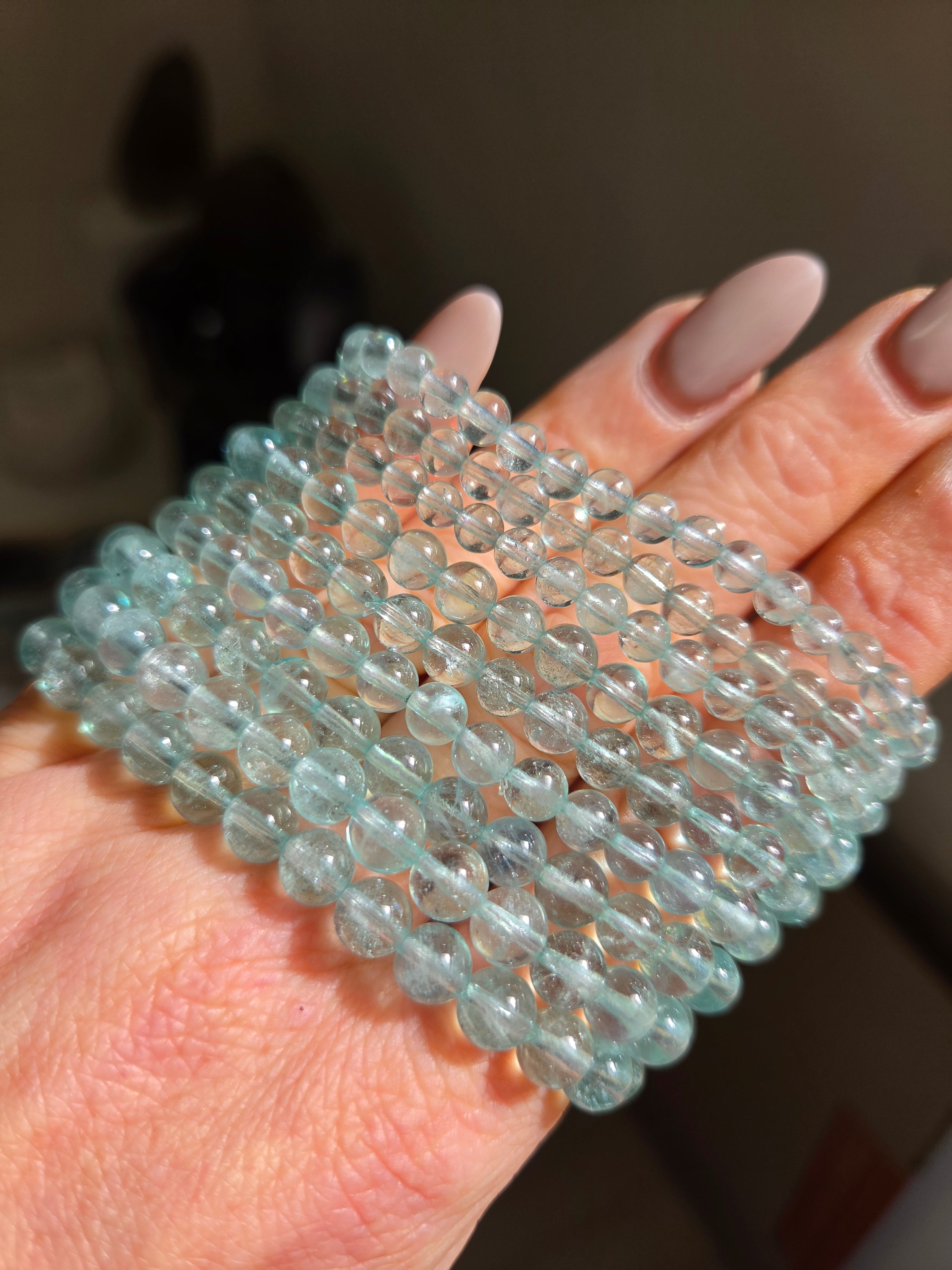 Green Aquamarine Bracelet | 5-6mm