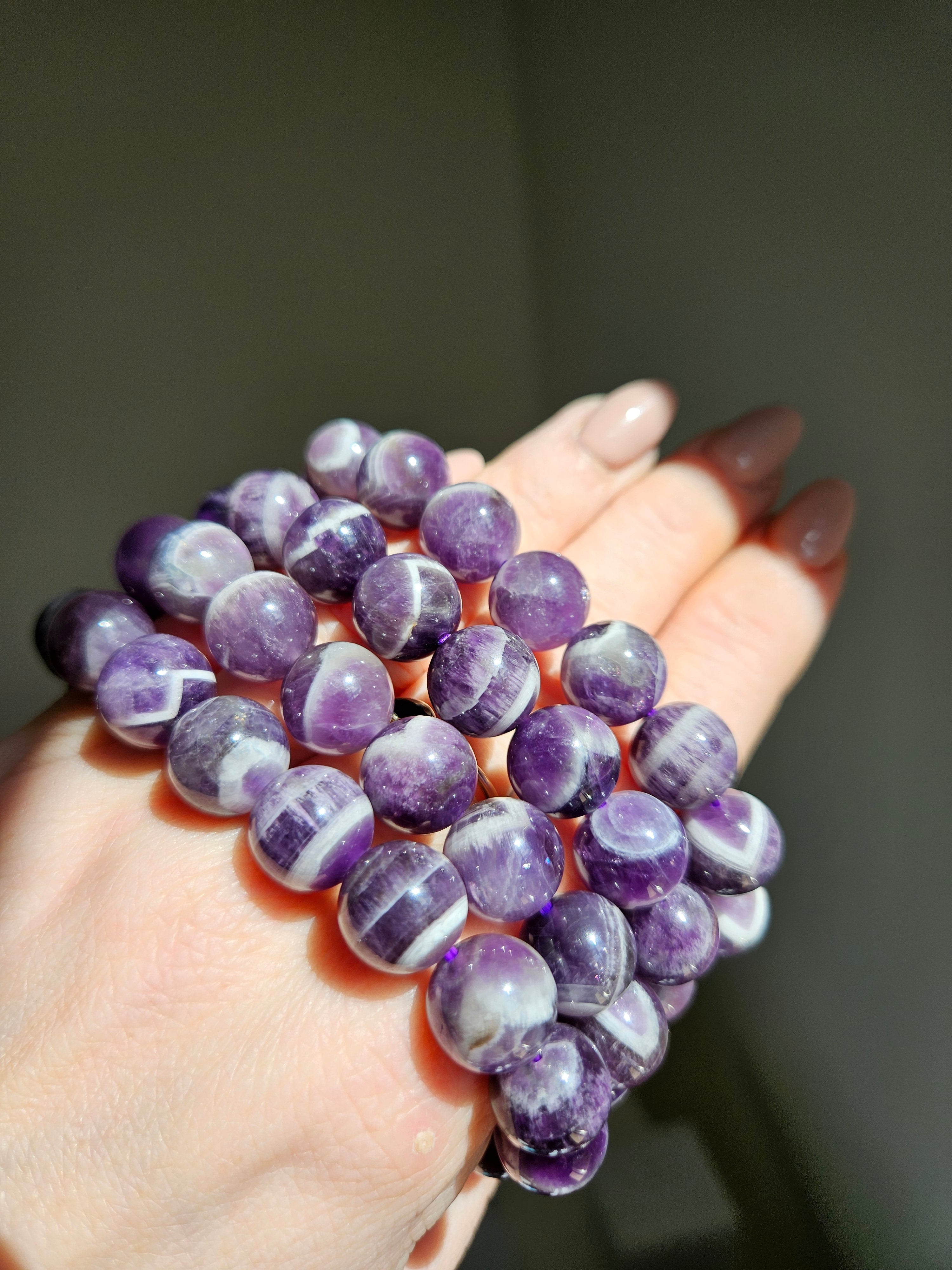 Chevron Amethyst bracelet | 12mm