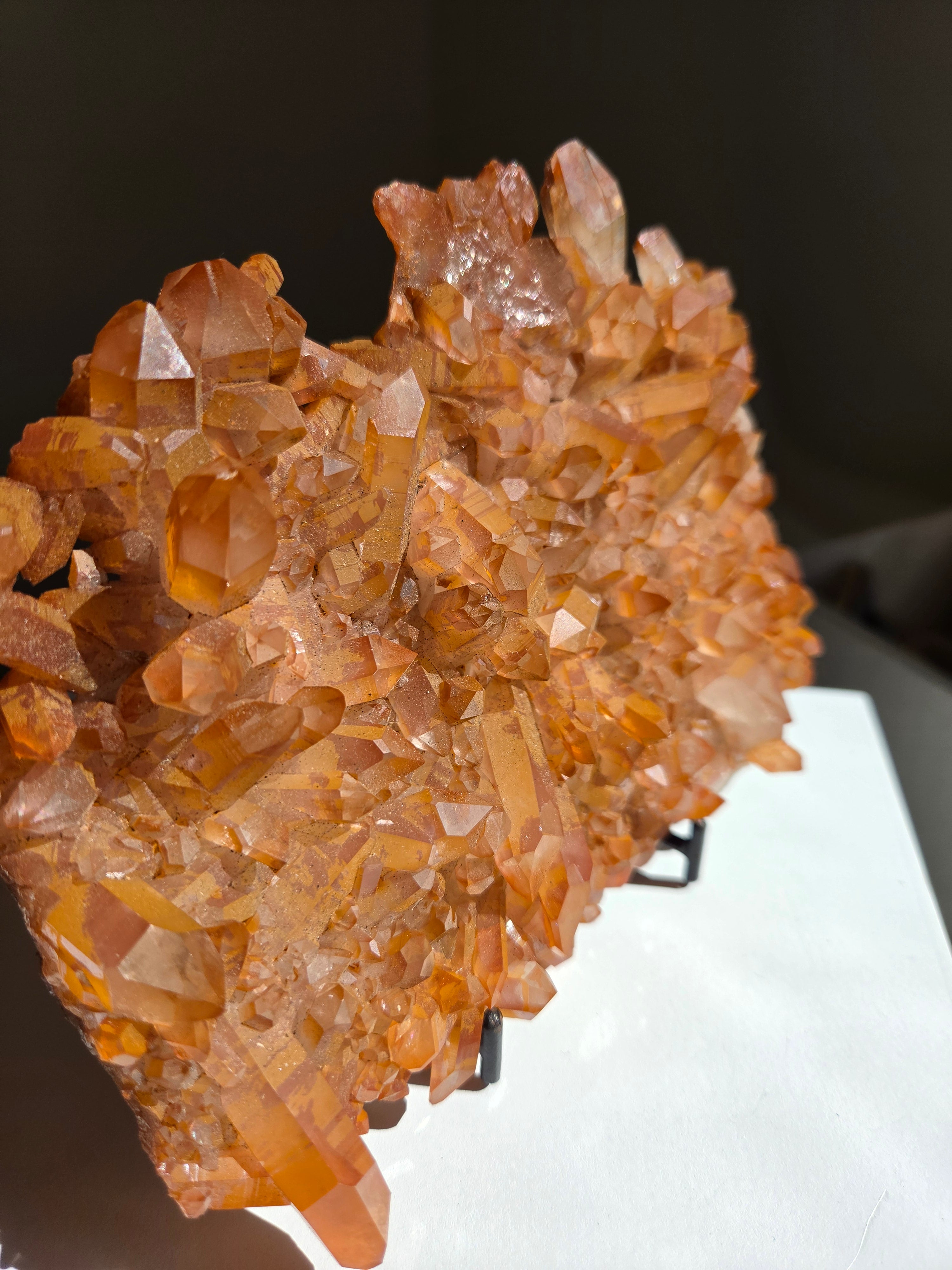 Tangerine Quartz Cluster 009