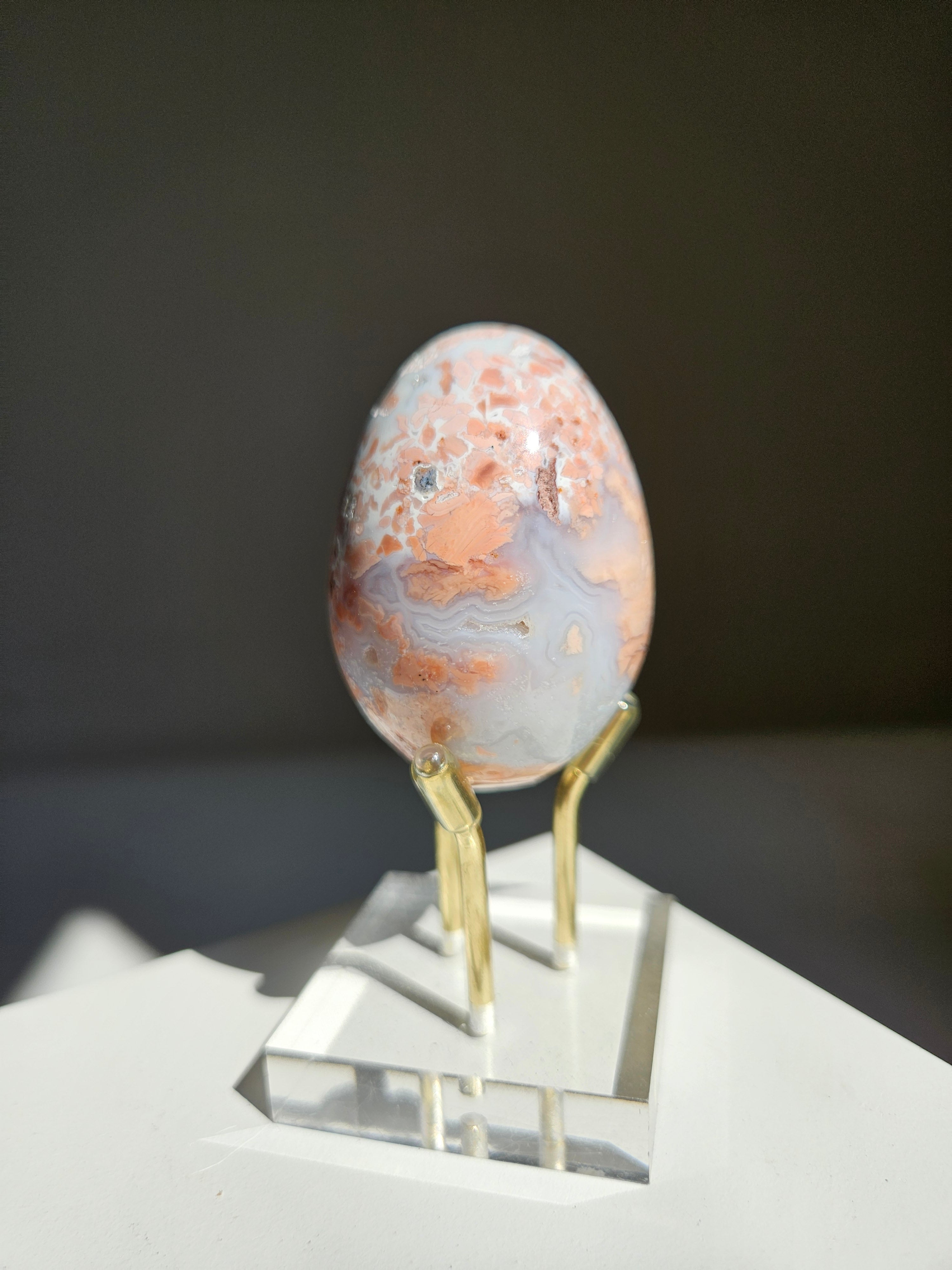 Pink Agate Egg 004