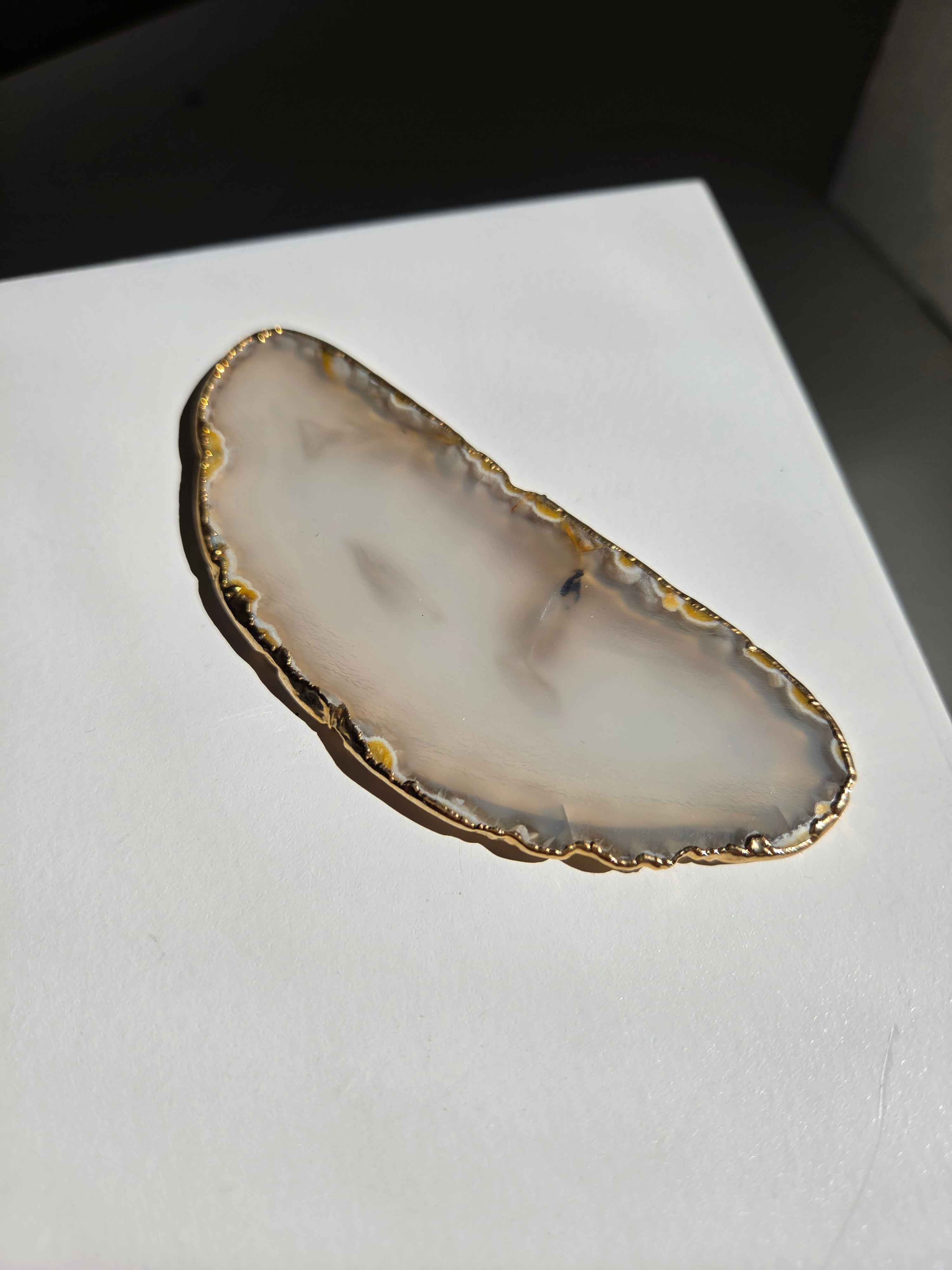 Agate Slab | gold trim 011