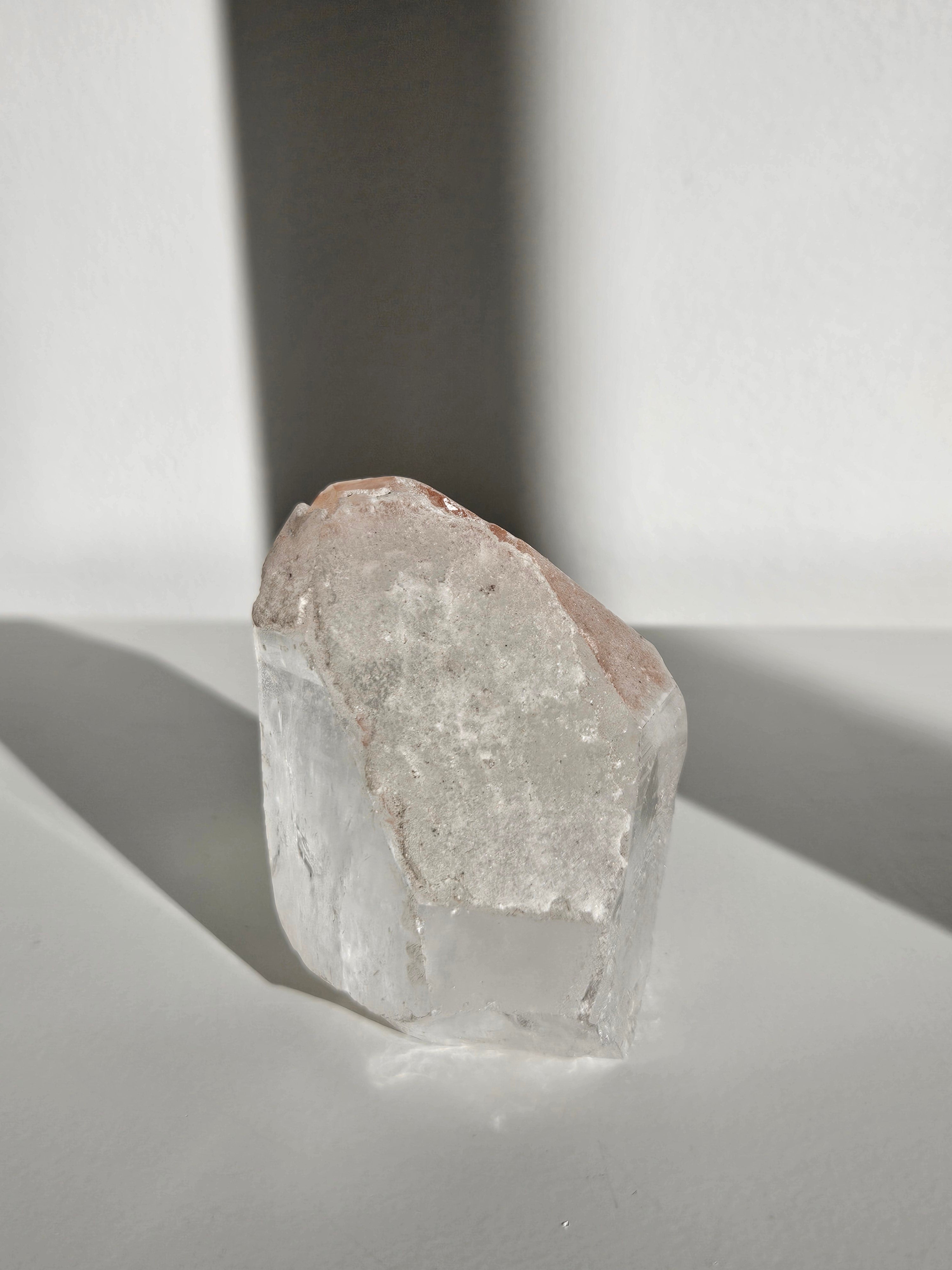 Hematite Crusted Semipolished Quartz Tower 001