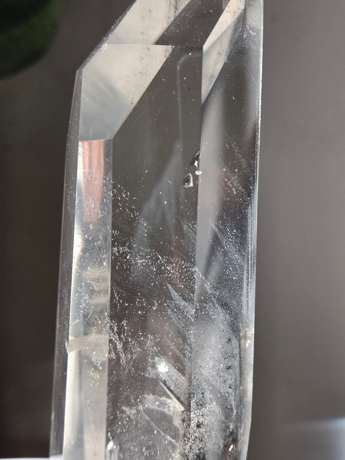 Phantom Lemurian Quartz on stand 001