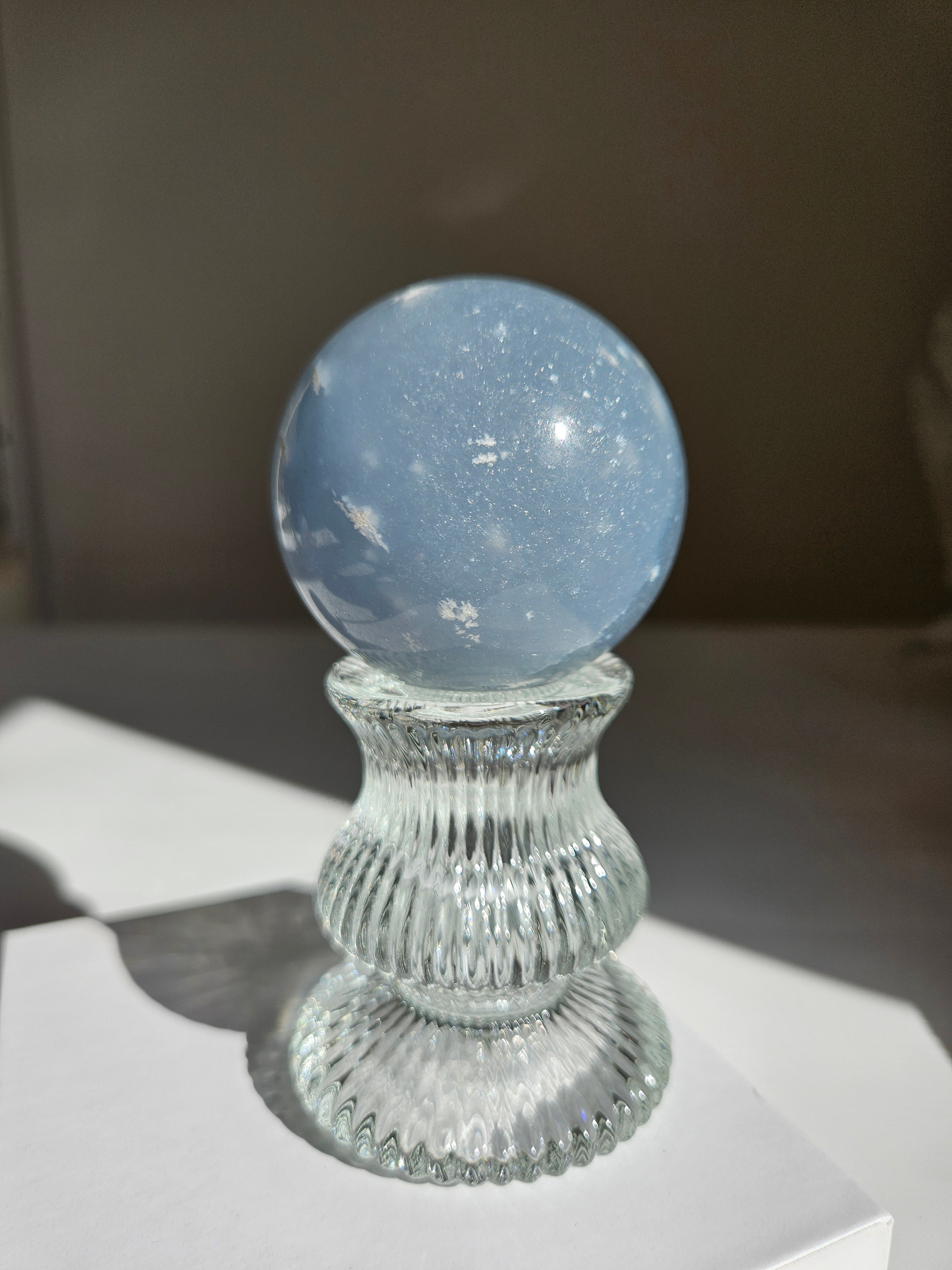 Snowflake Angelite Sphere 002