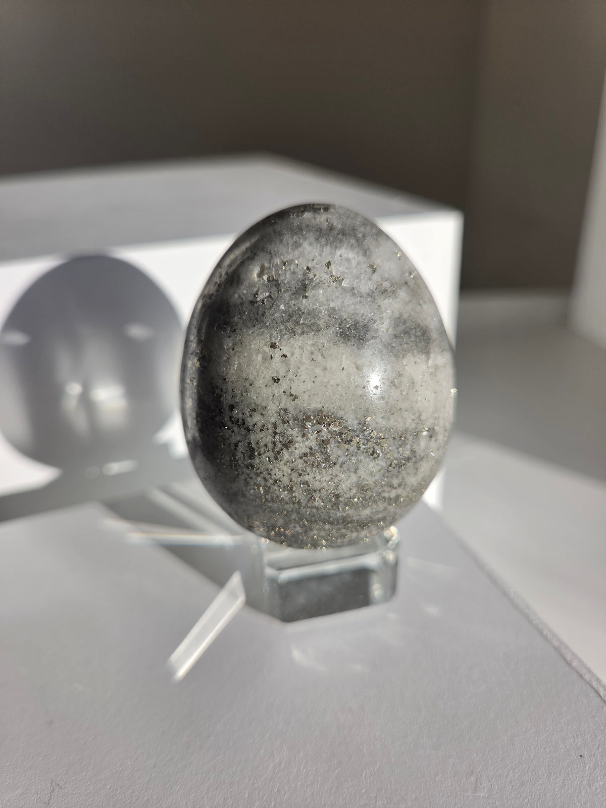 Pyrite x Quartz Egg 004