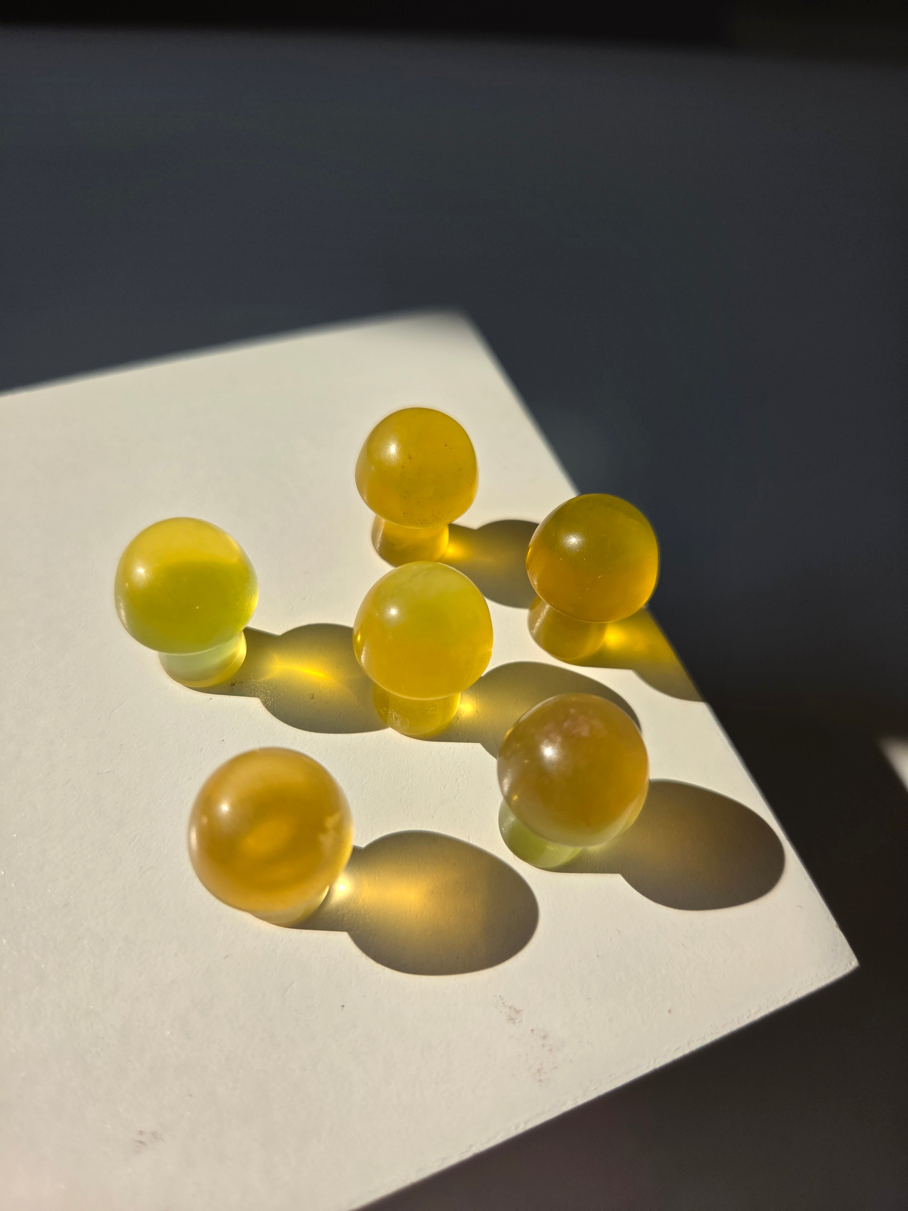 Yellow Fluorite Mini Mushroom