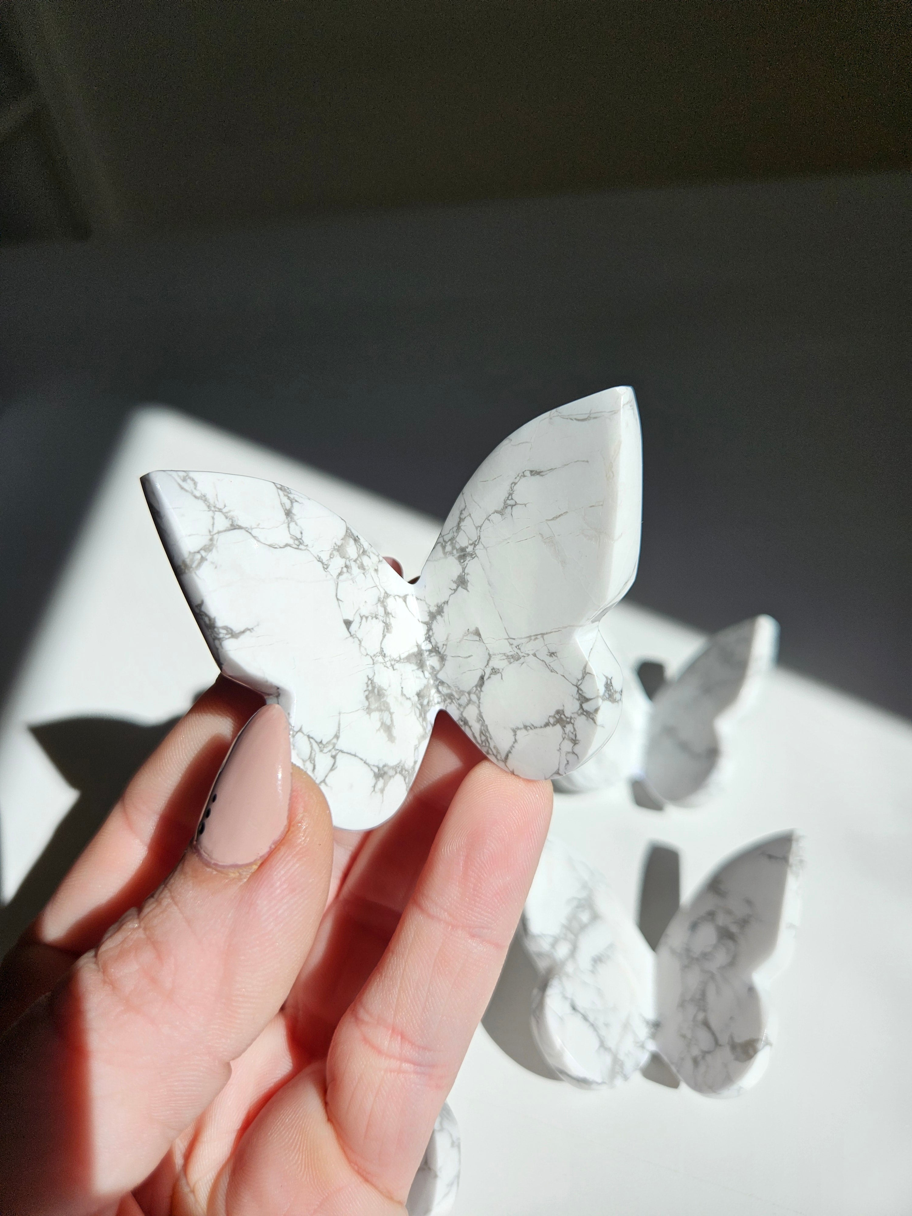 White Howlite Butterfly