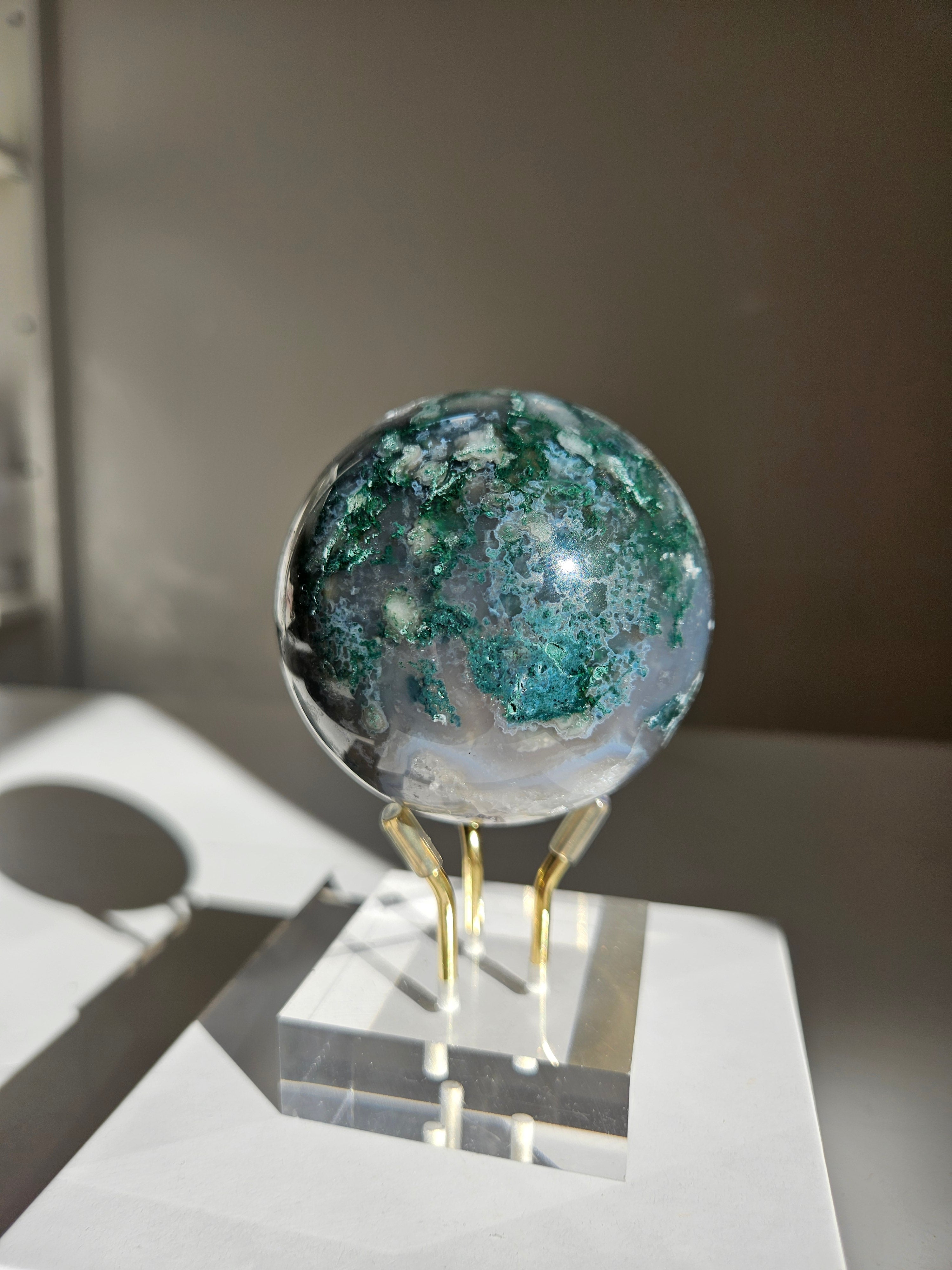 Moss Agate Sphere 005