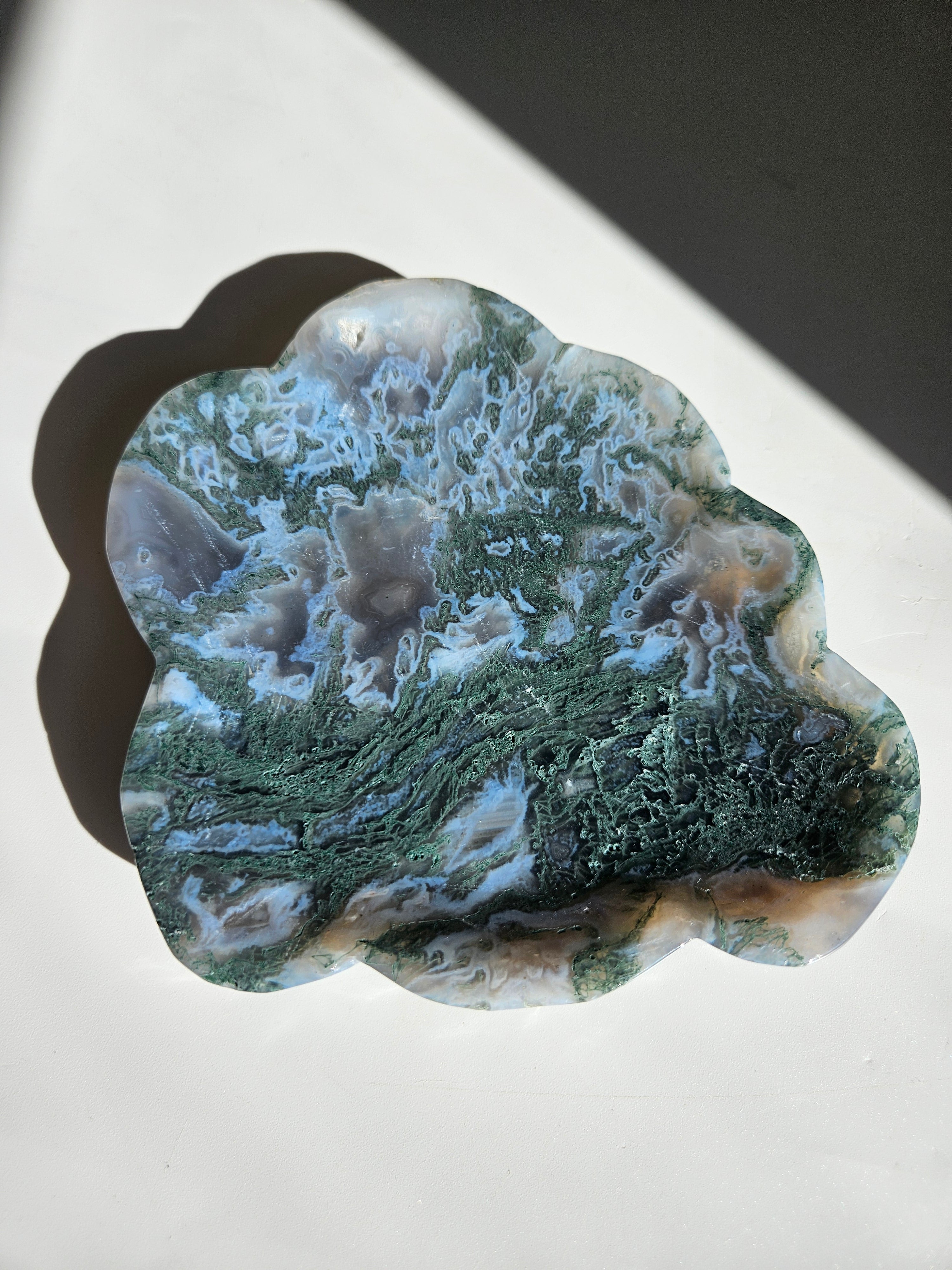 Moss Agate Freeform Bowl 004