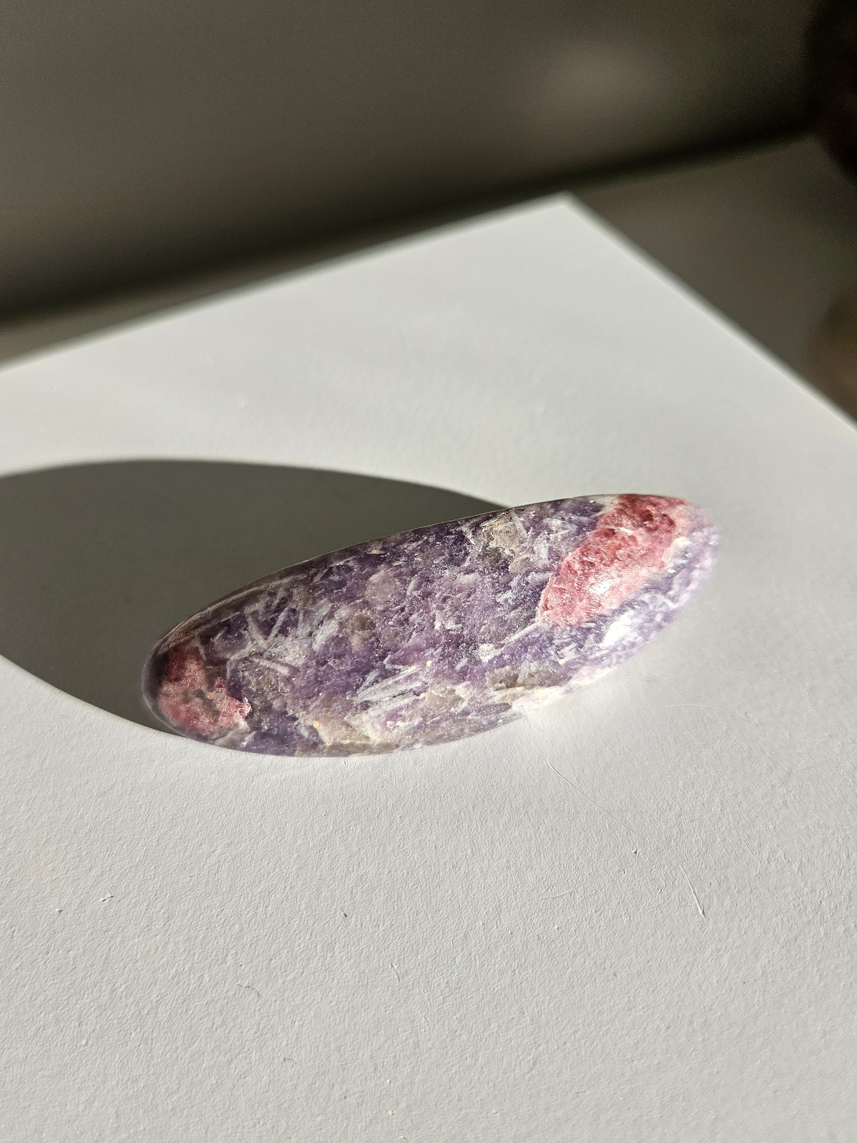 Lepidolite x Tourmaline Barette