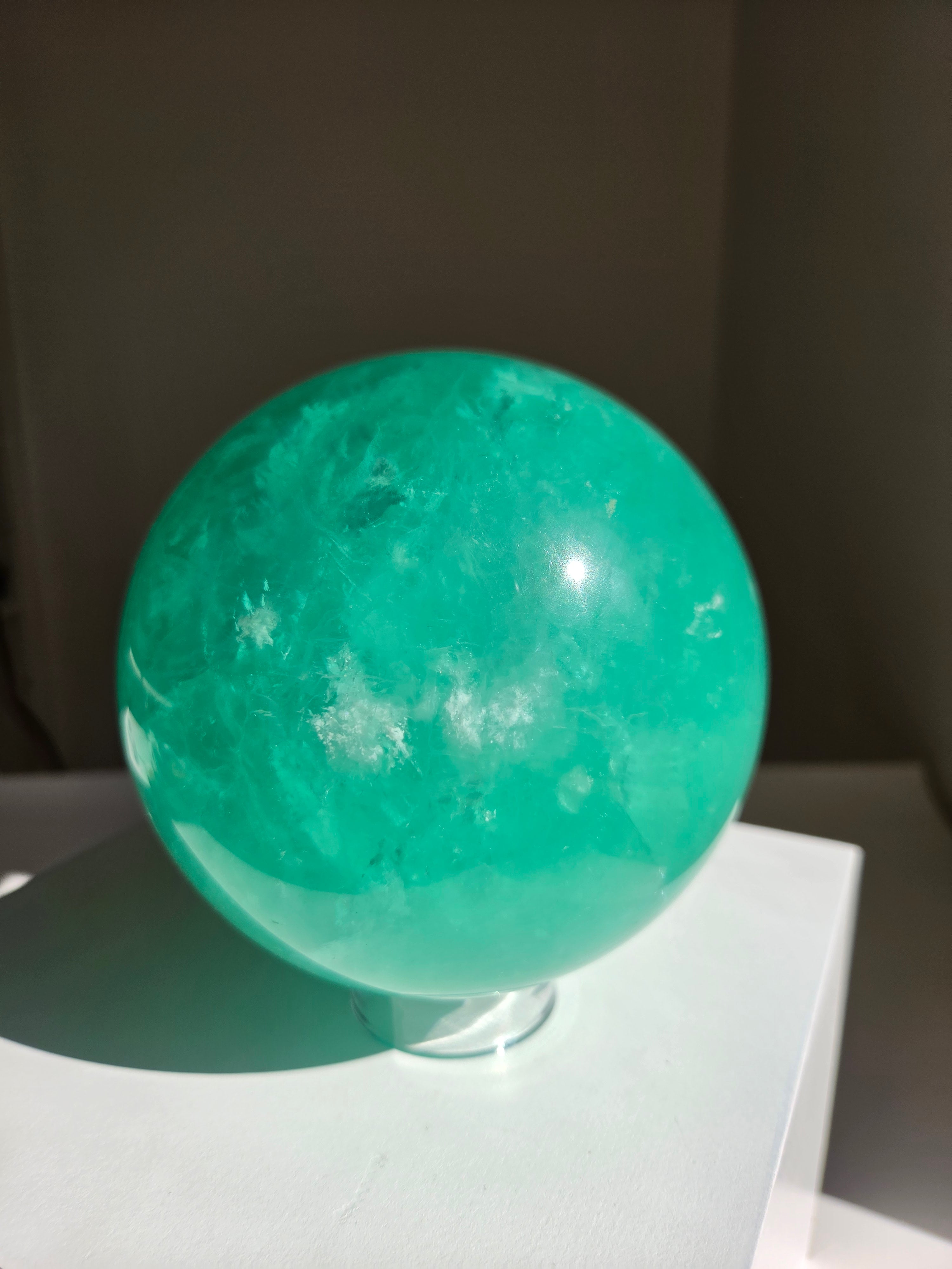 Green Fluorite Statement Sphere