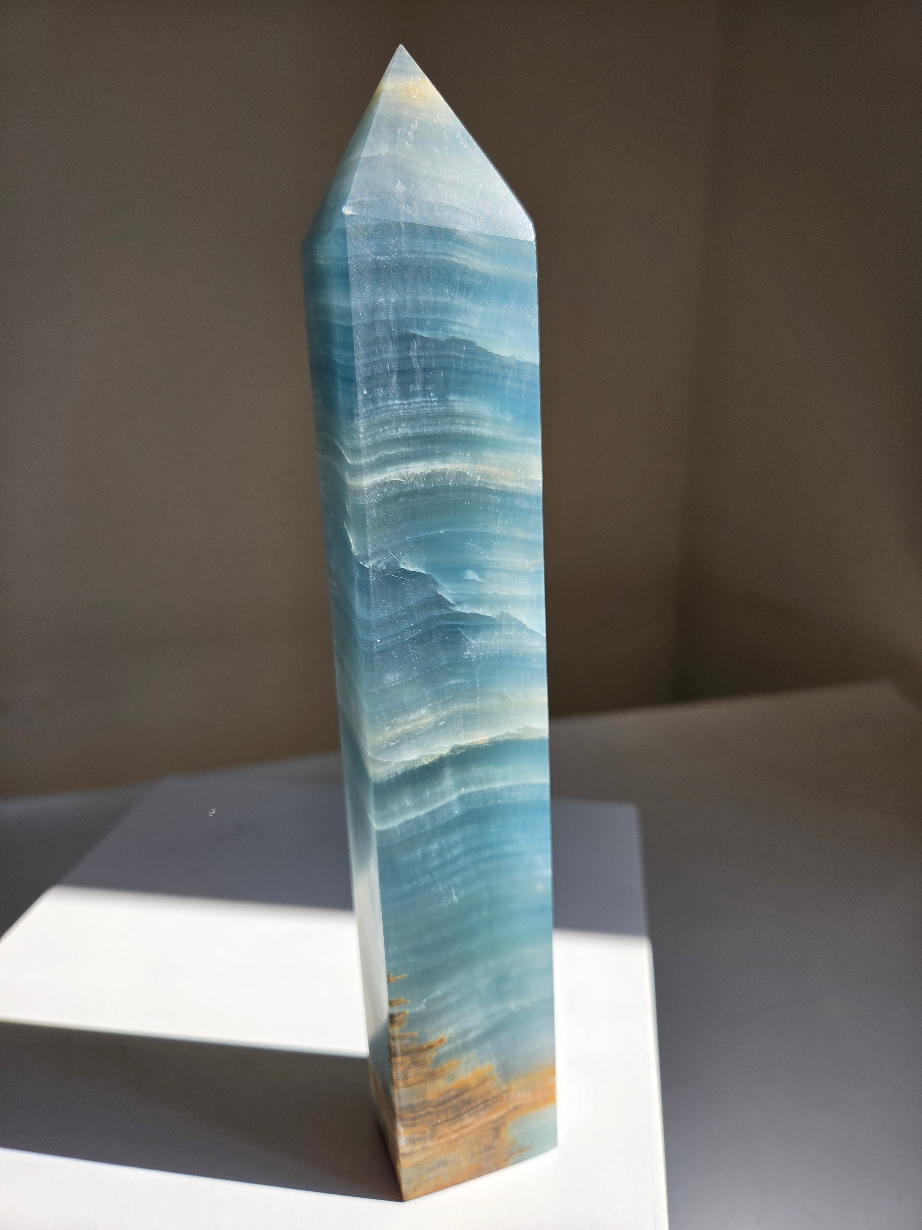 Blue Calcite Tower 004