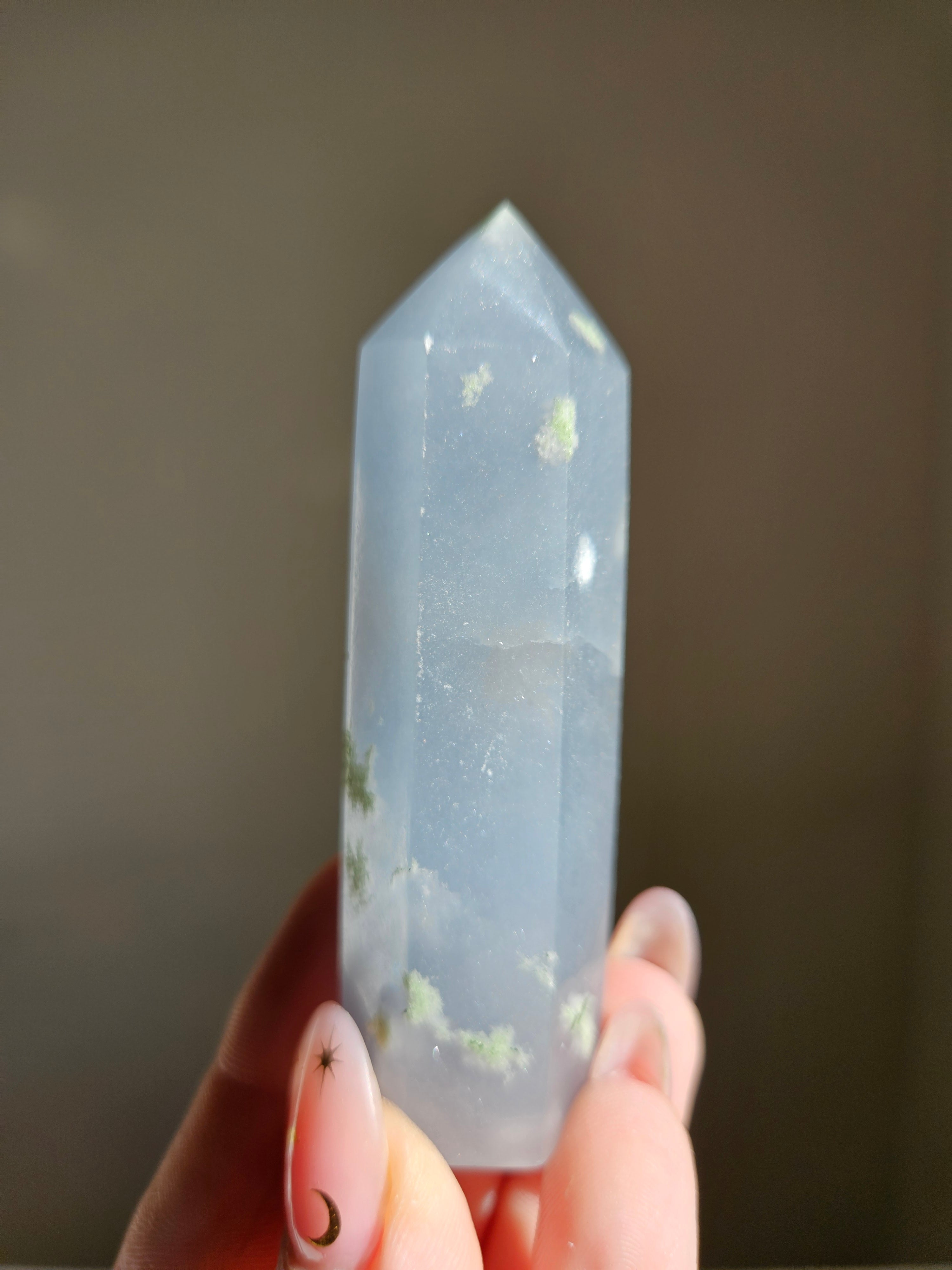 Snowflake Angelite Tower 009