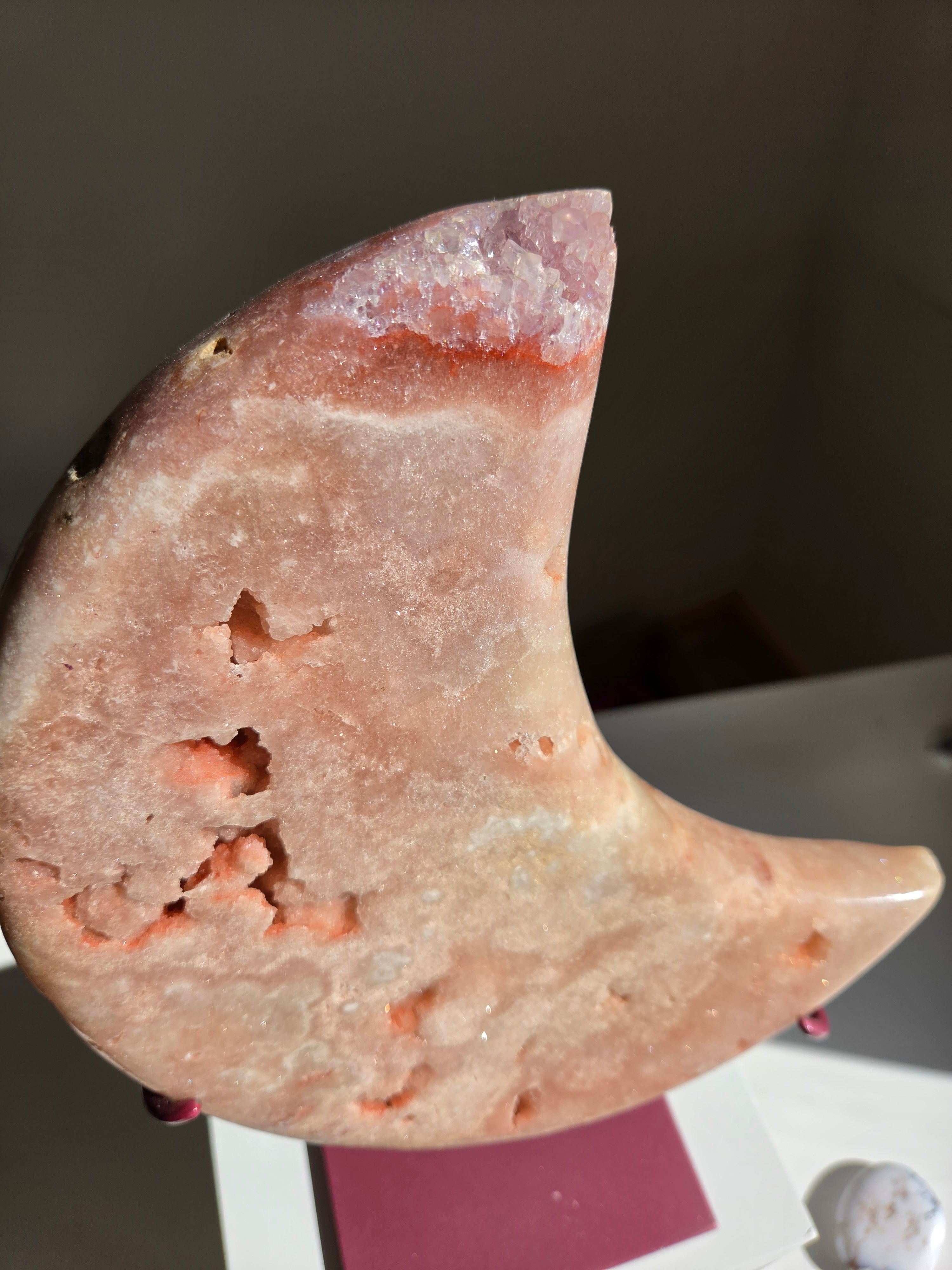 Pink Amethyst Statement Moon