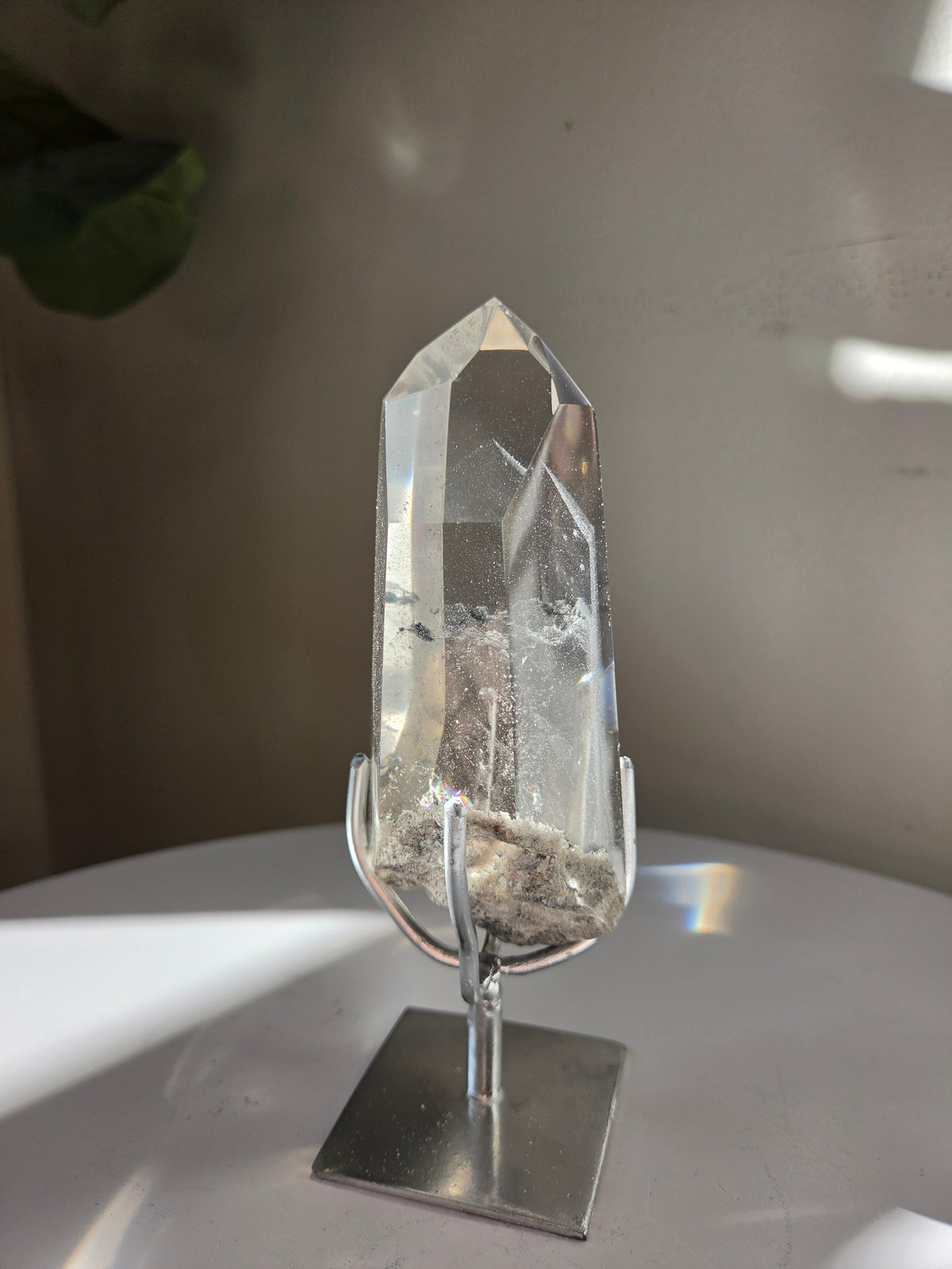 Phantom Lemurian Quartz on stand 003