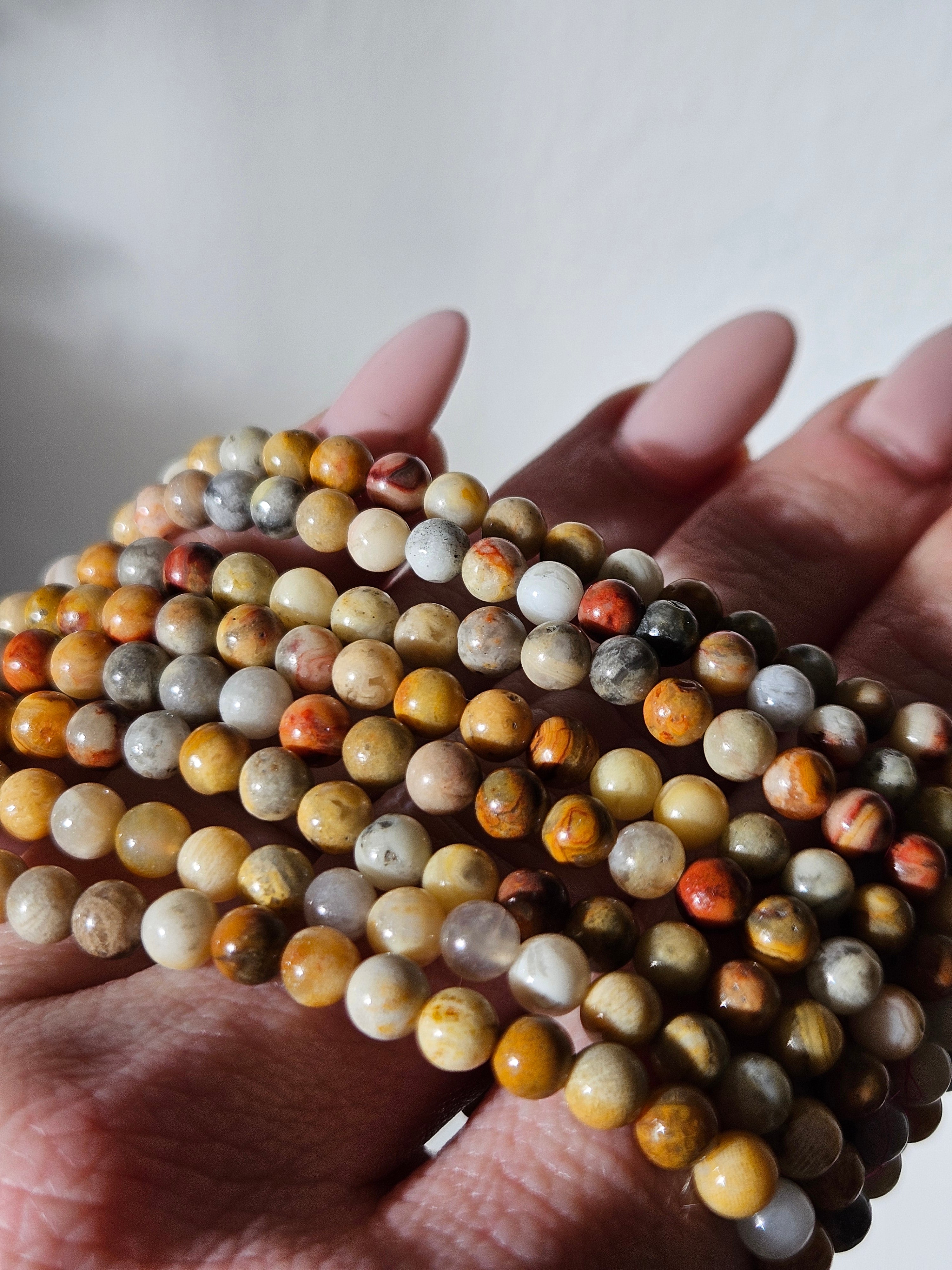 Crazy Lace Agate Bracelet | 4mm