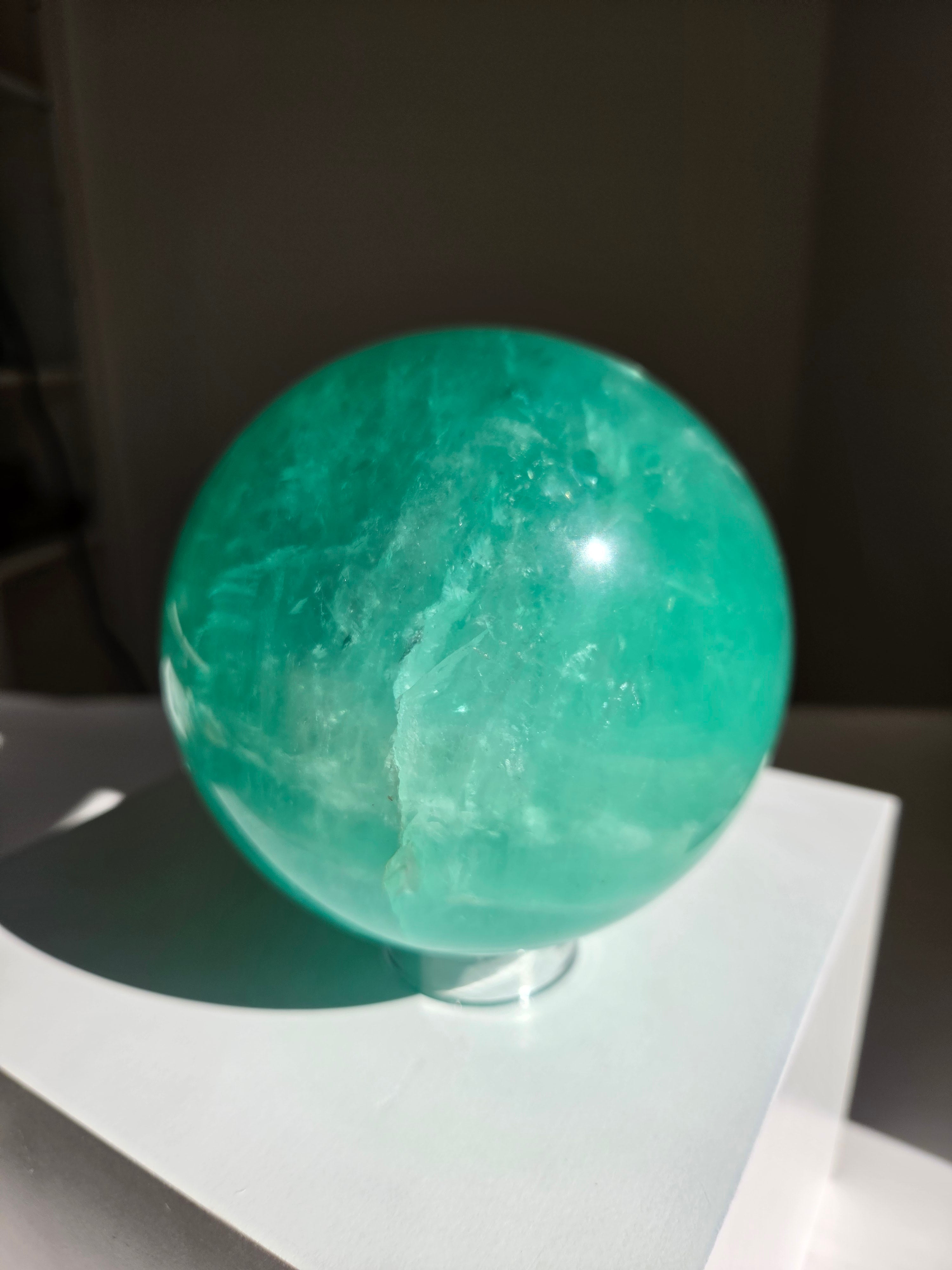 Green Fluorite Statement Sphere
