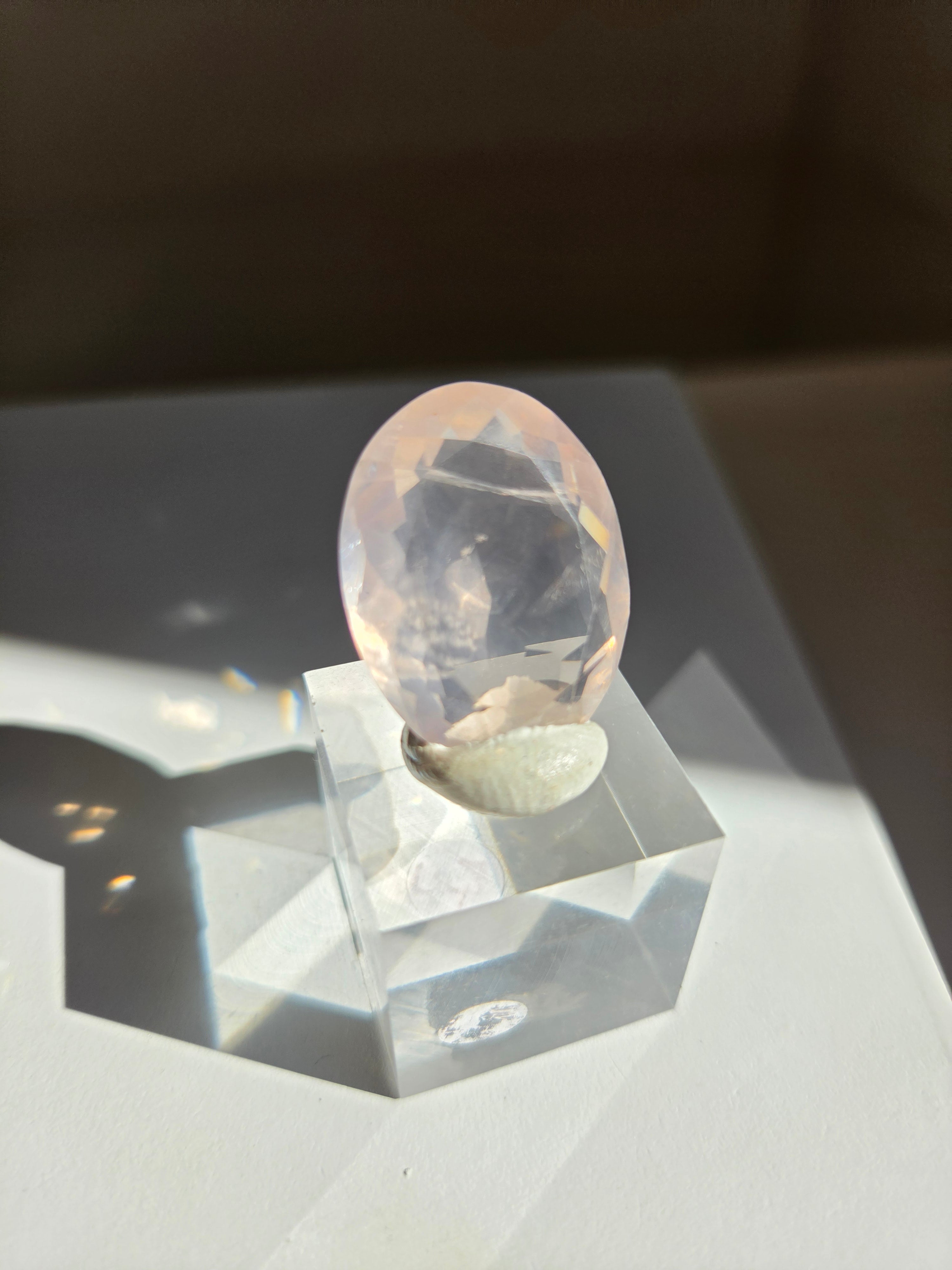 Faceted Rose Quartz 001
