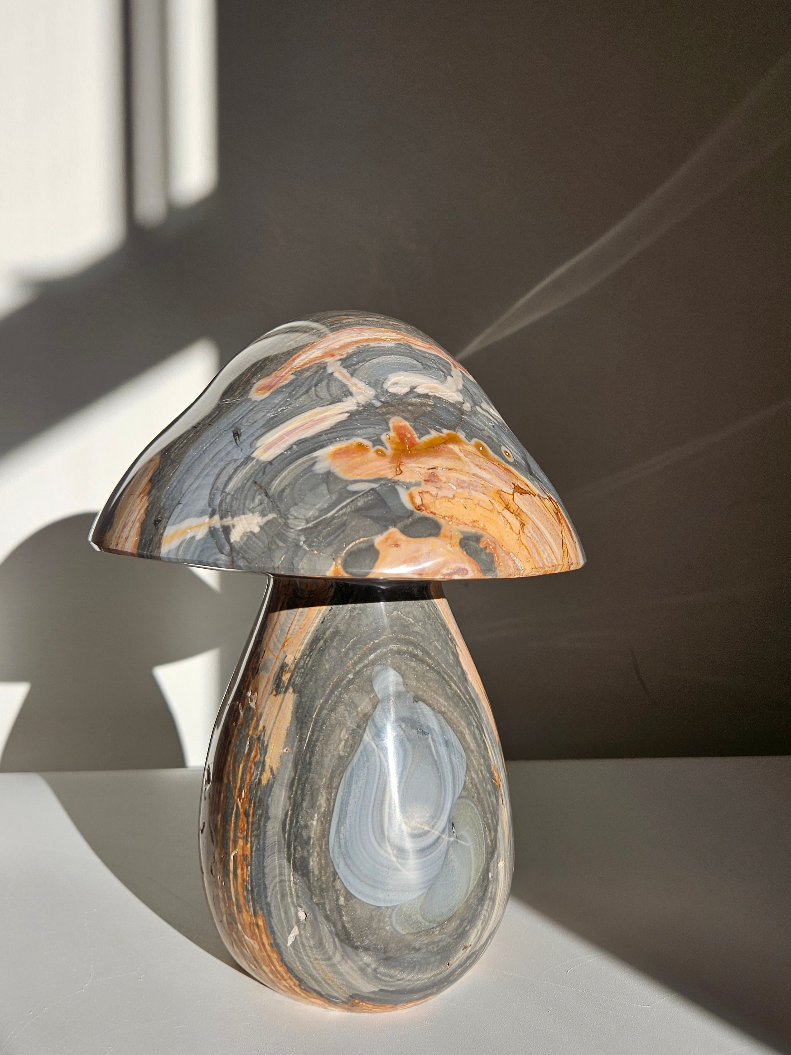 Polychrome Jasper Statement Mushroom 003