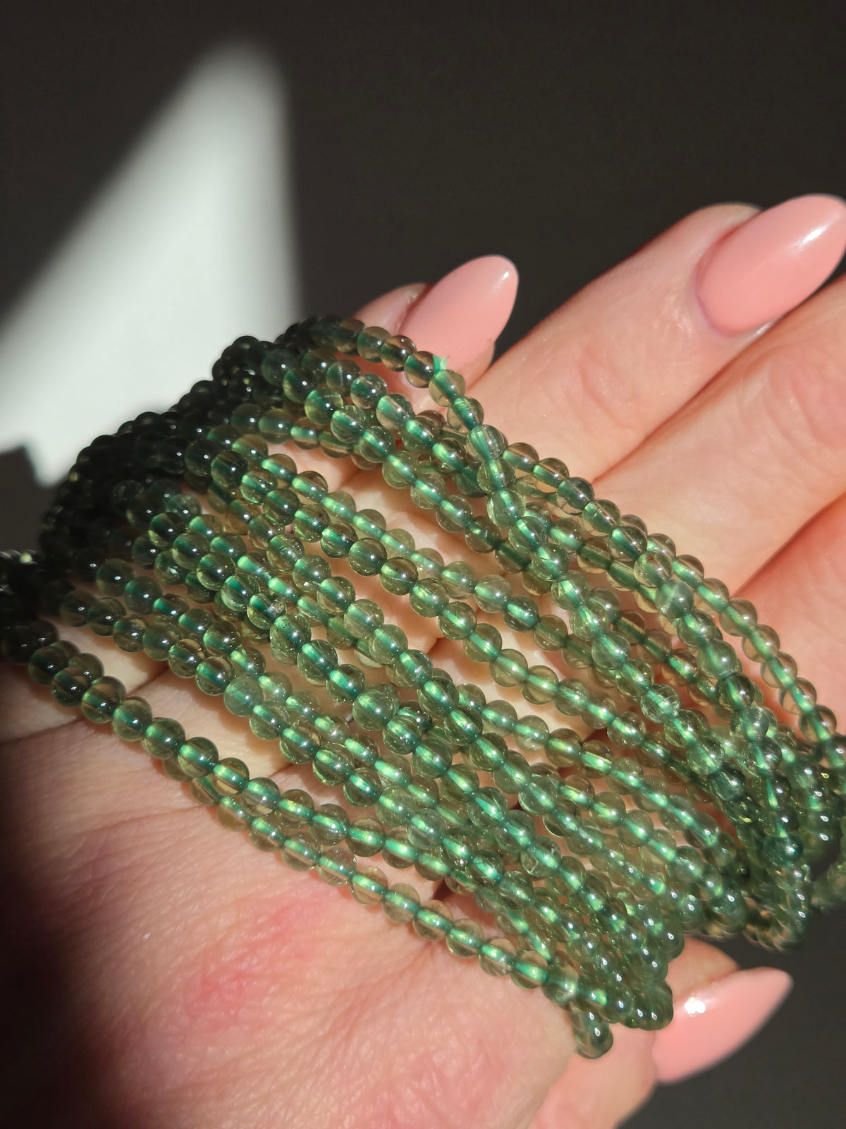 Green Apatite 3 wrap Bracelet | 3.5mm