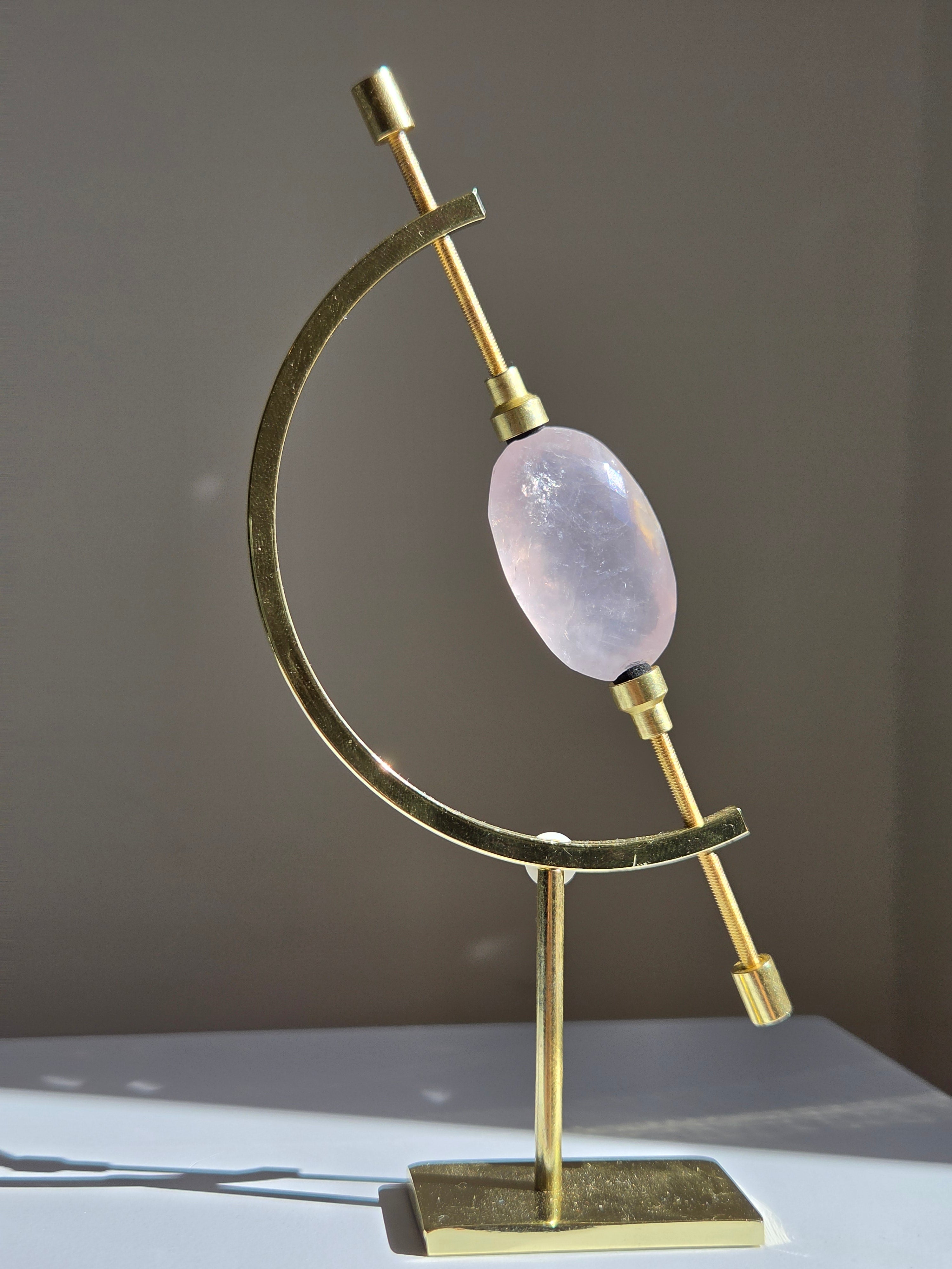Faceted Rose Quartz on Caliper 012