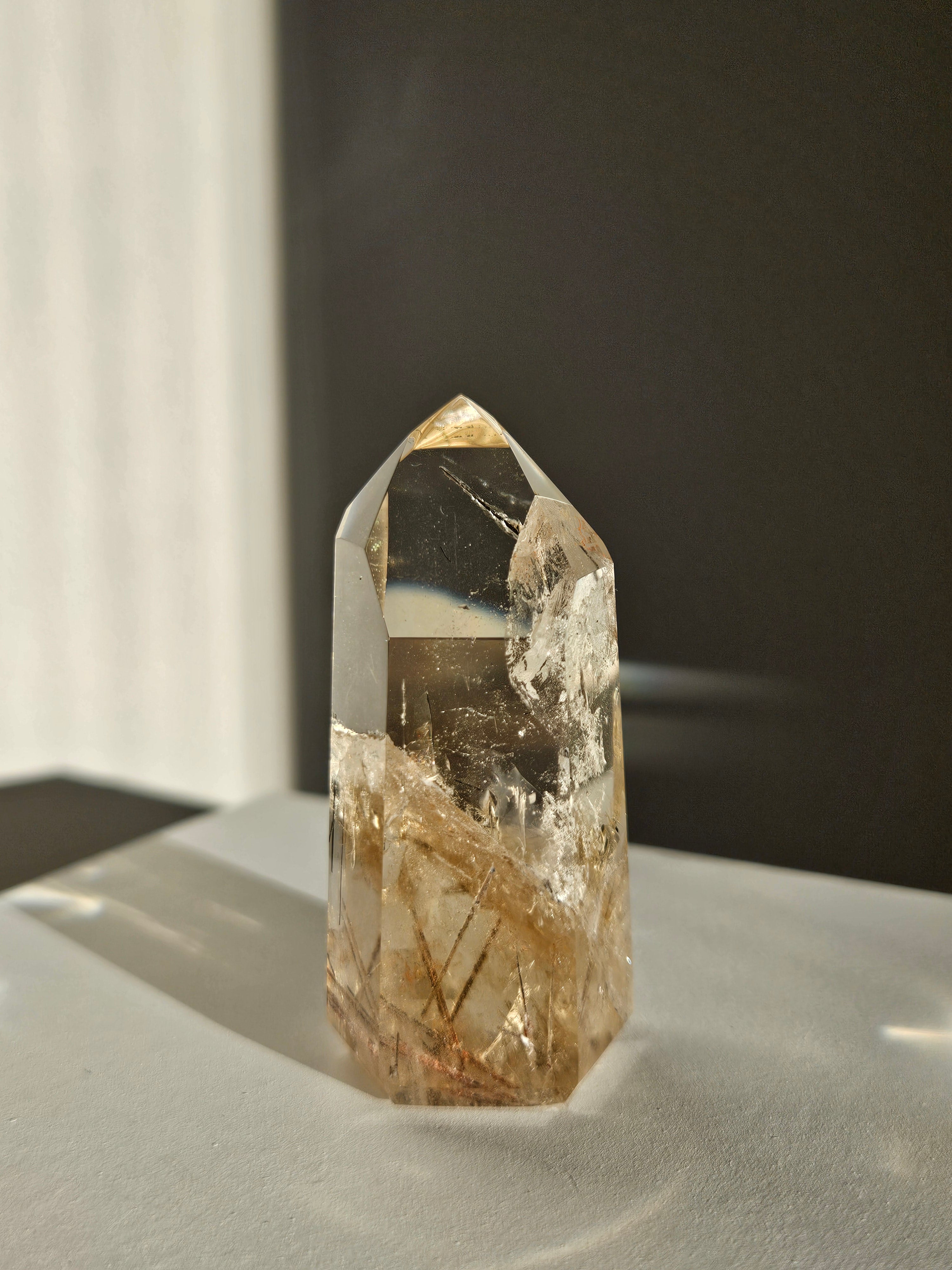 Citrine x Rutile Tower 007