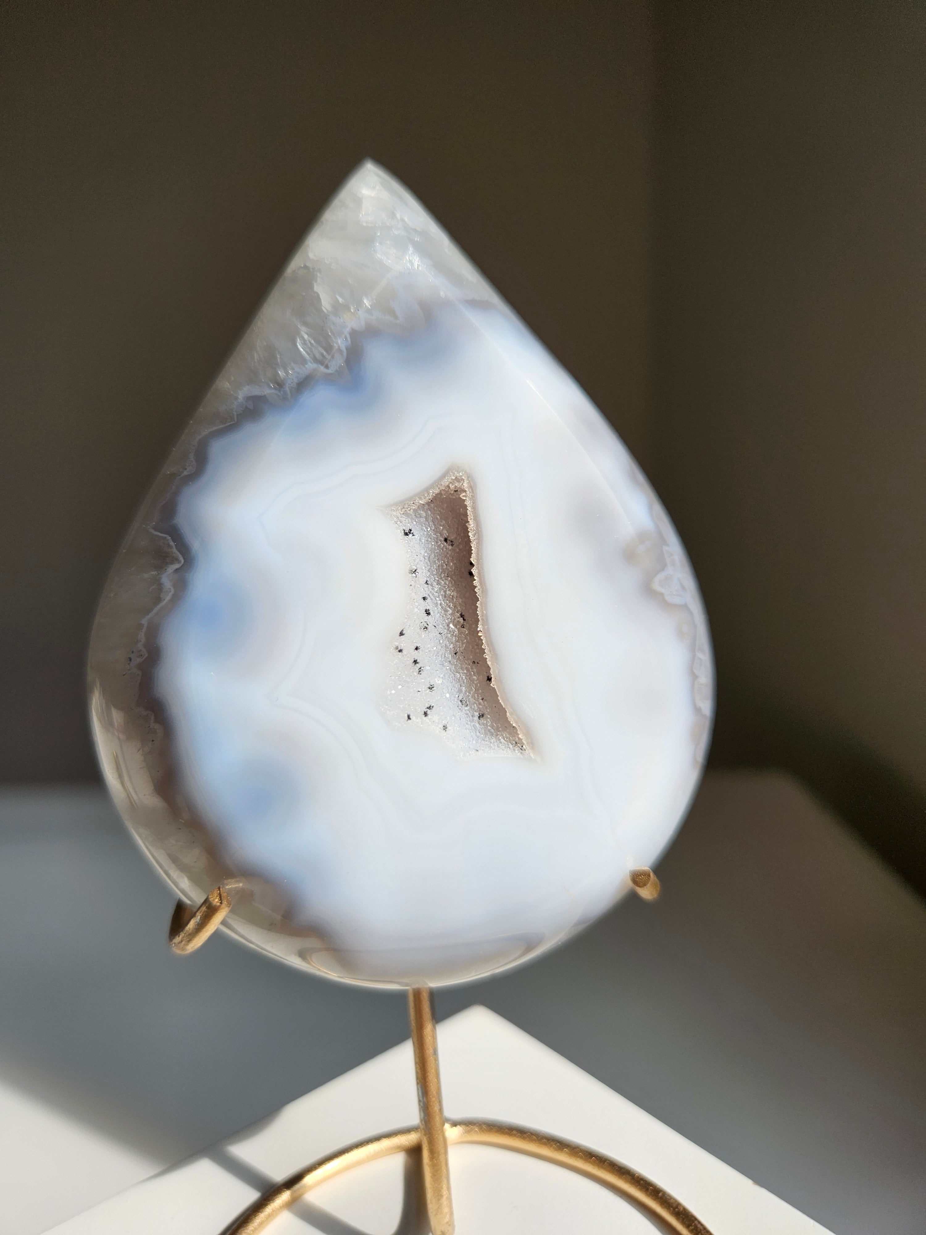 Druzy Agate Teardrop 008