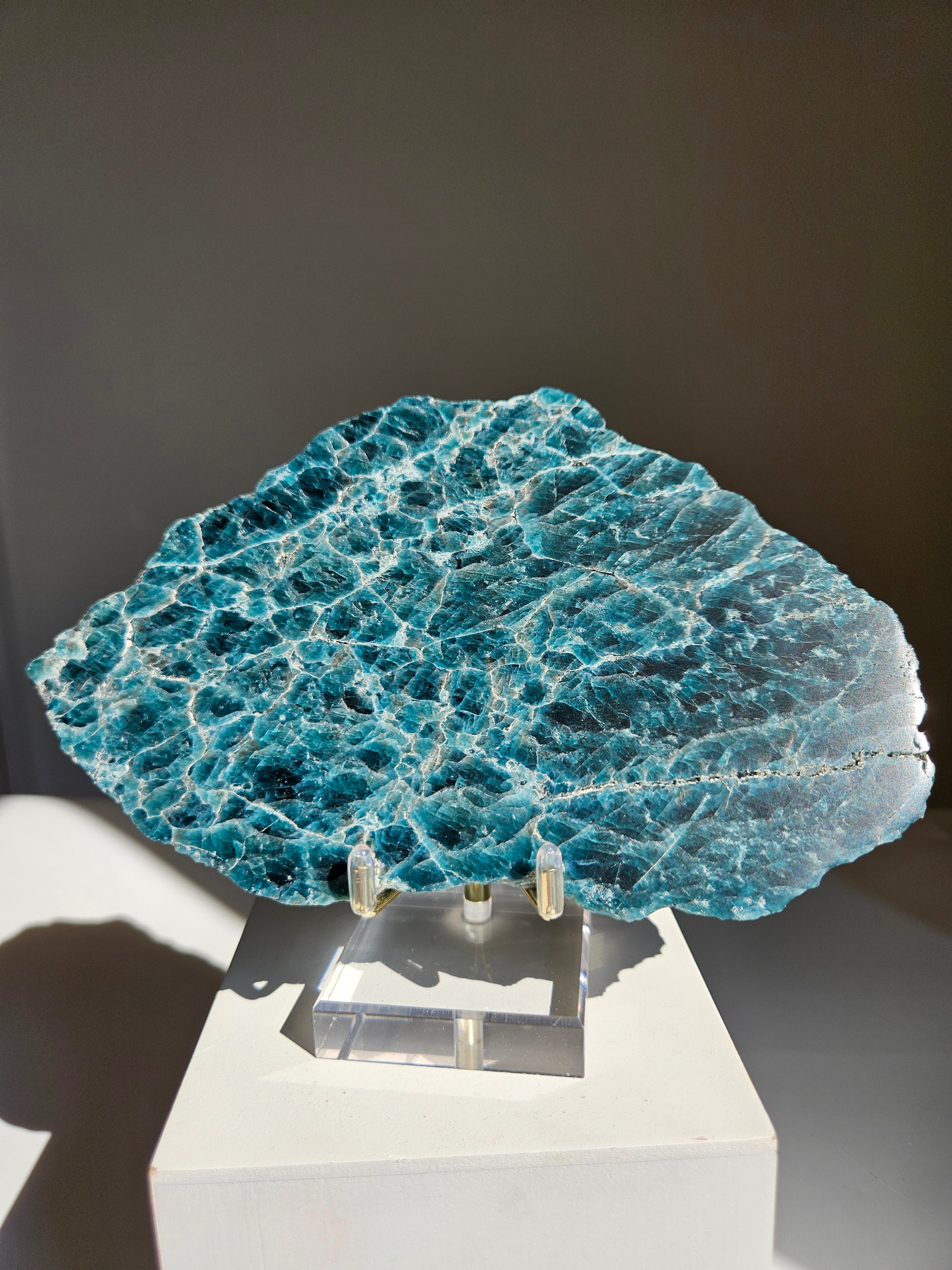 Blue Apatite Slab 002