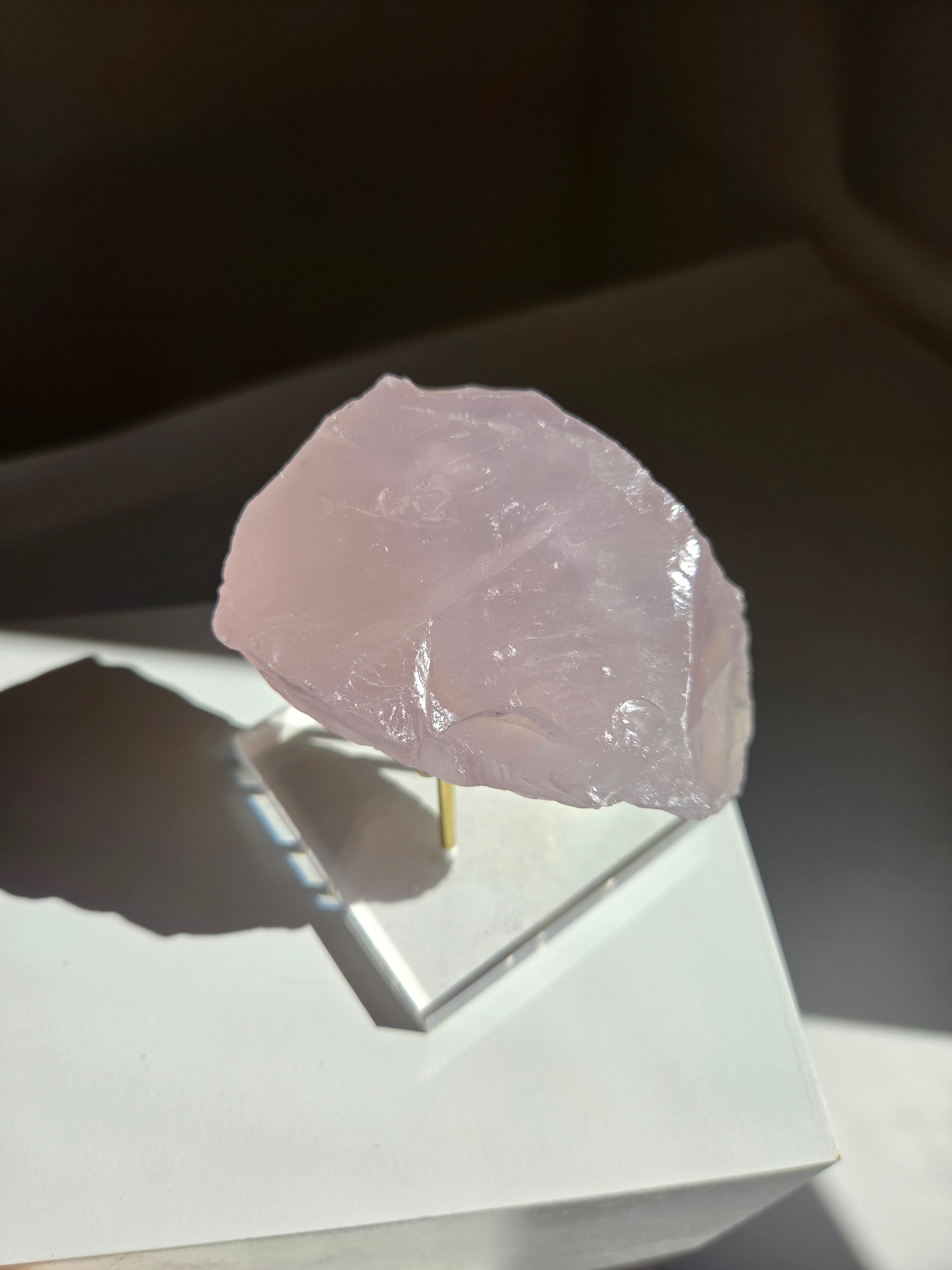 Lavender Raw Rose Quartz 016