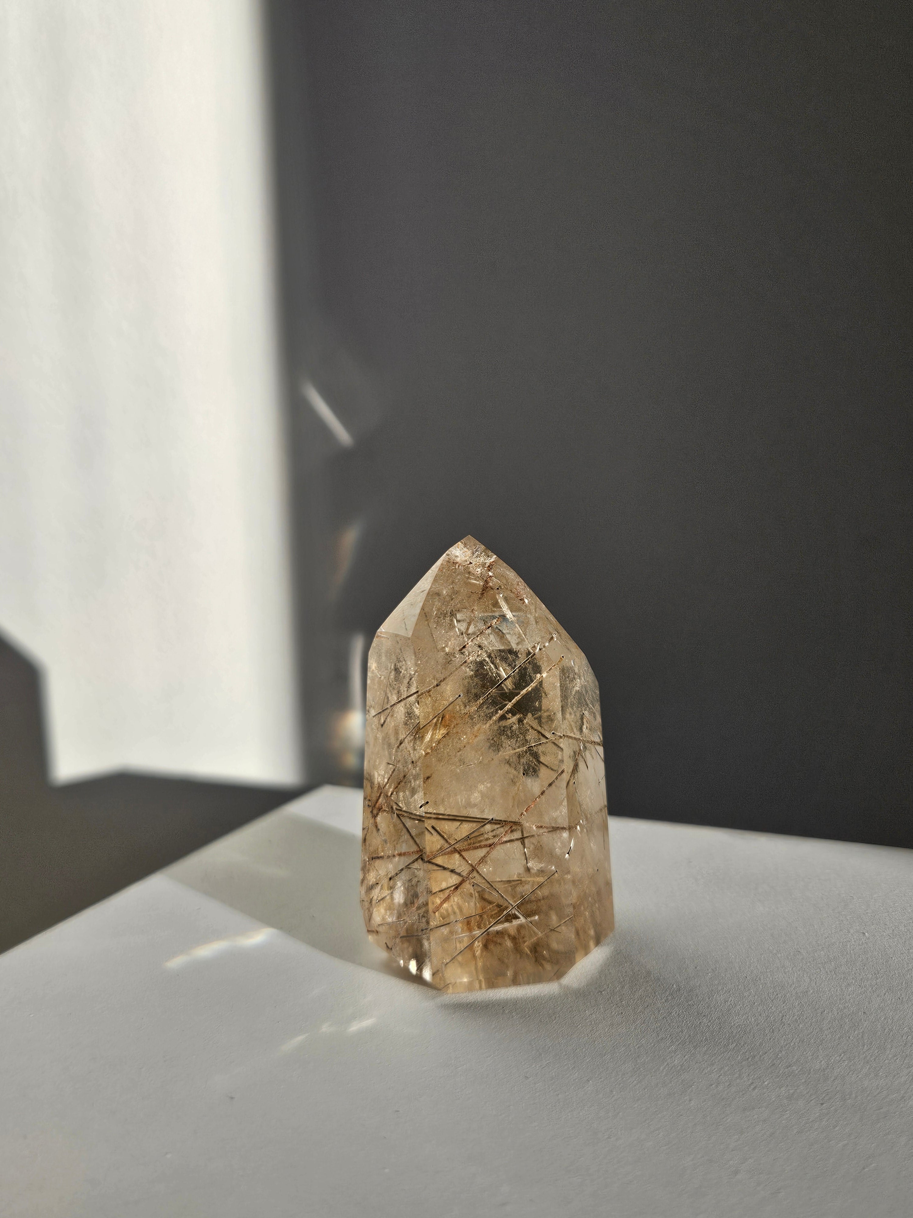 Citrine x Rutile Tower 001