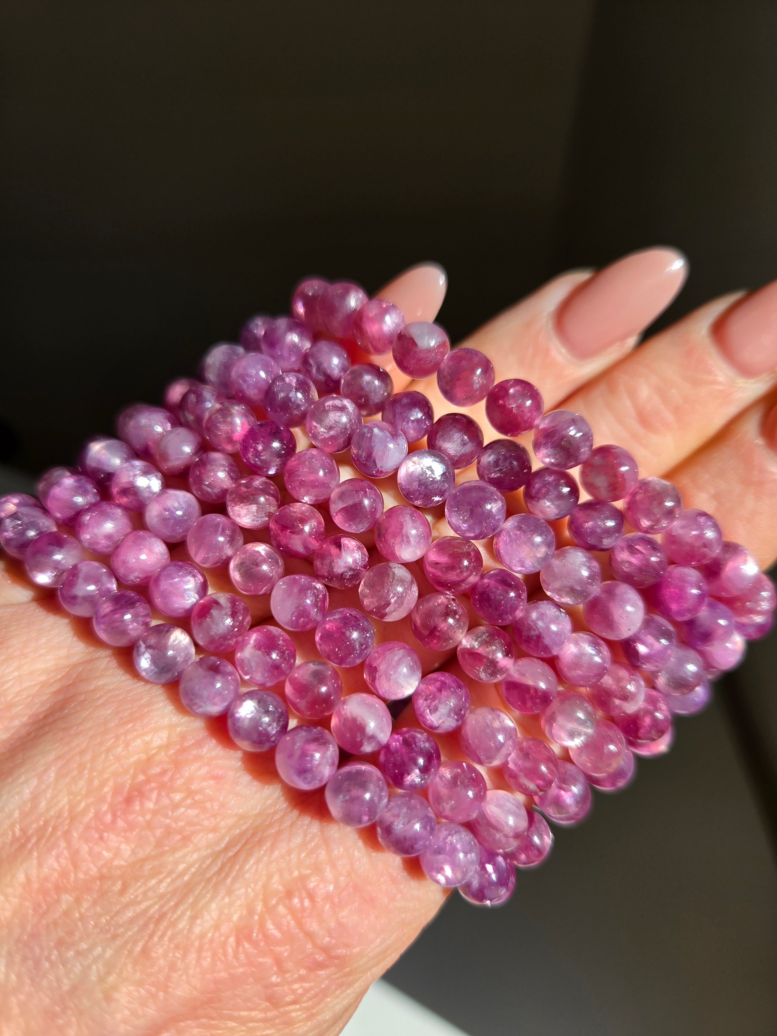 Purple Lepidolite bracelet | 6mm