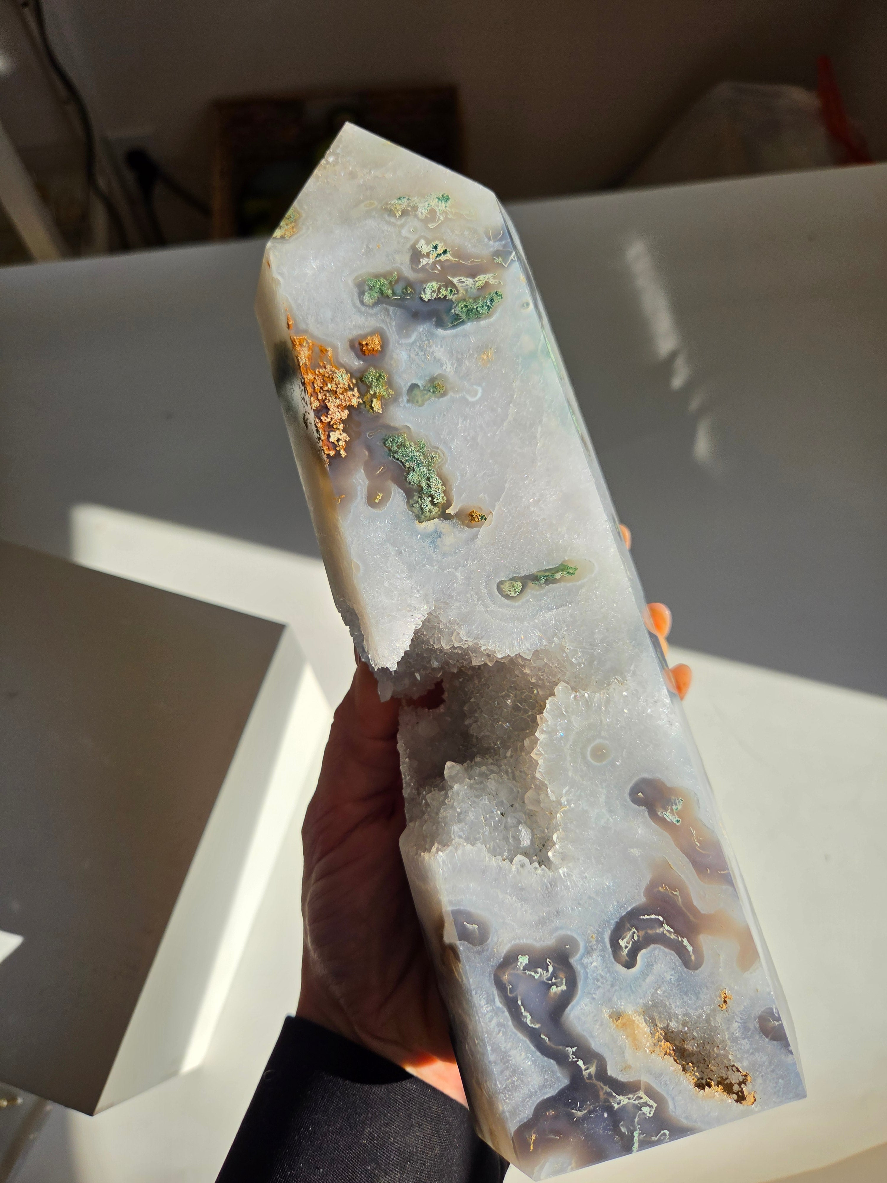 Moss Agate statement tower