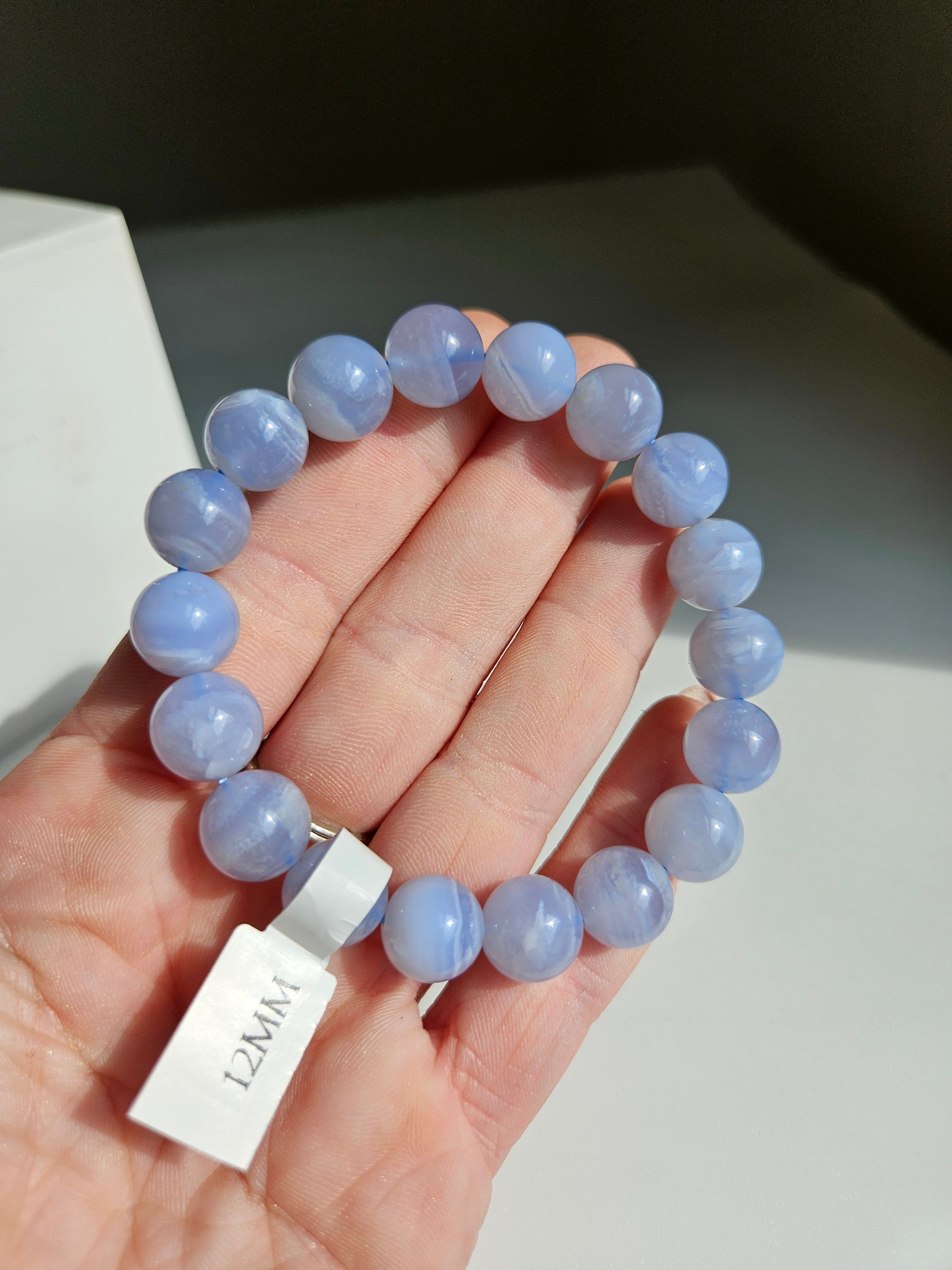Blue Lace Agate bracelet | 12mm