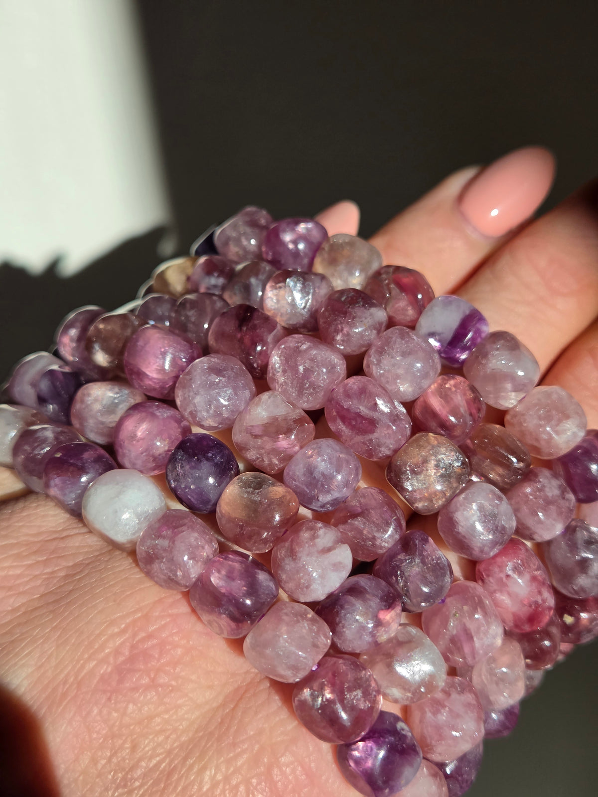 Lepidolite bracelet | cube | freeform
