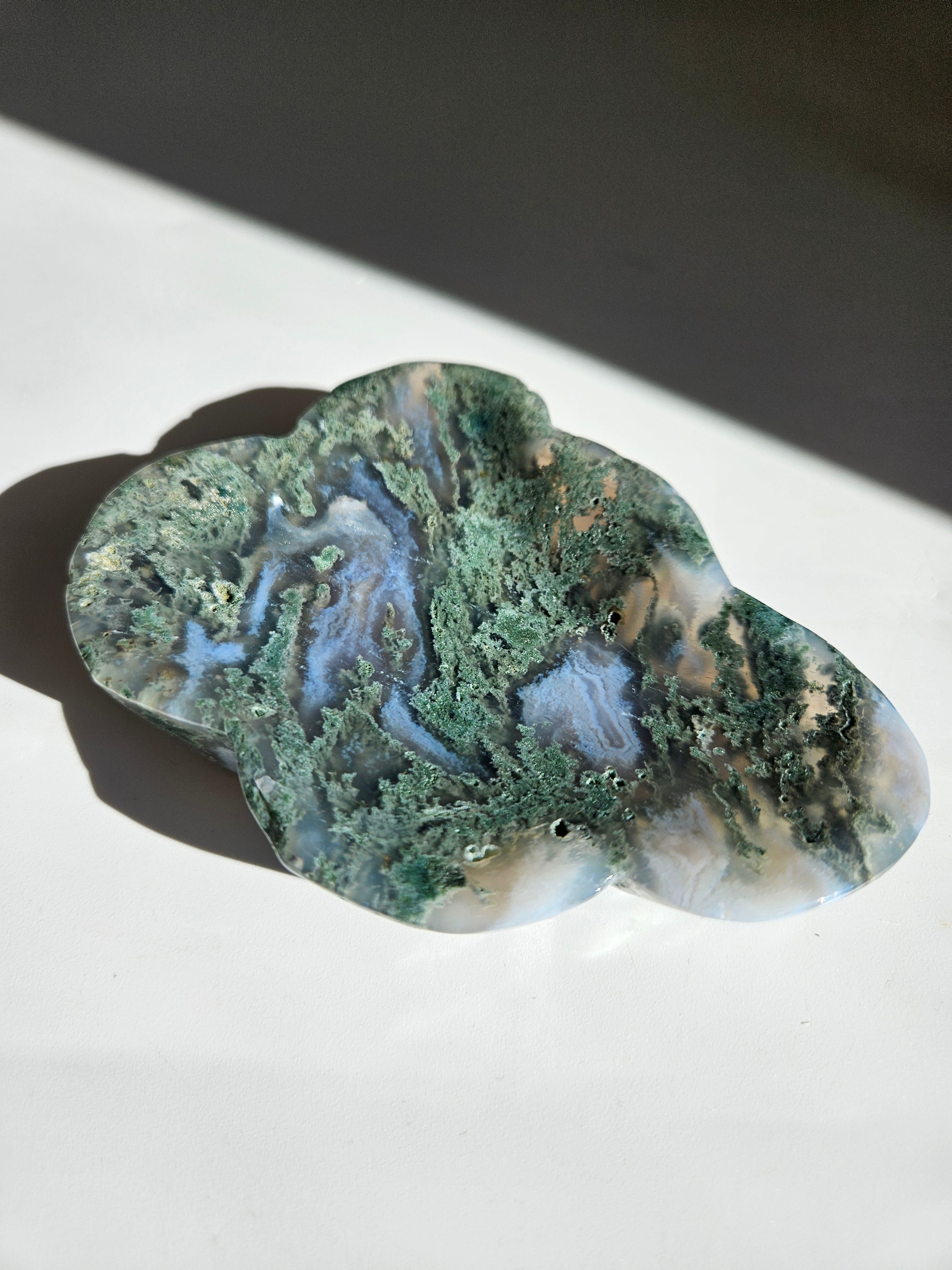 Moss Agate Freeform Bowl 009
