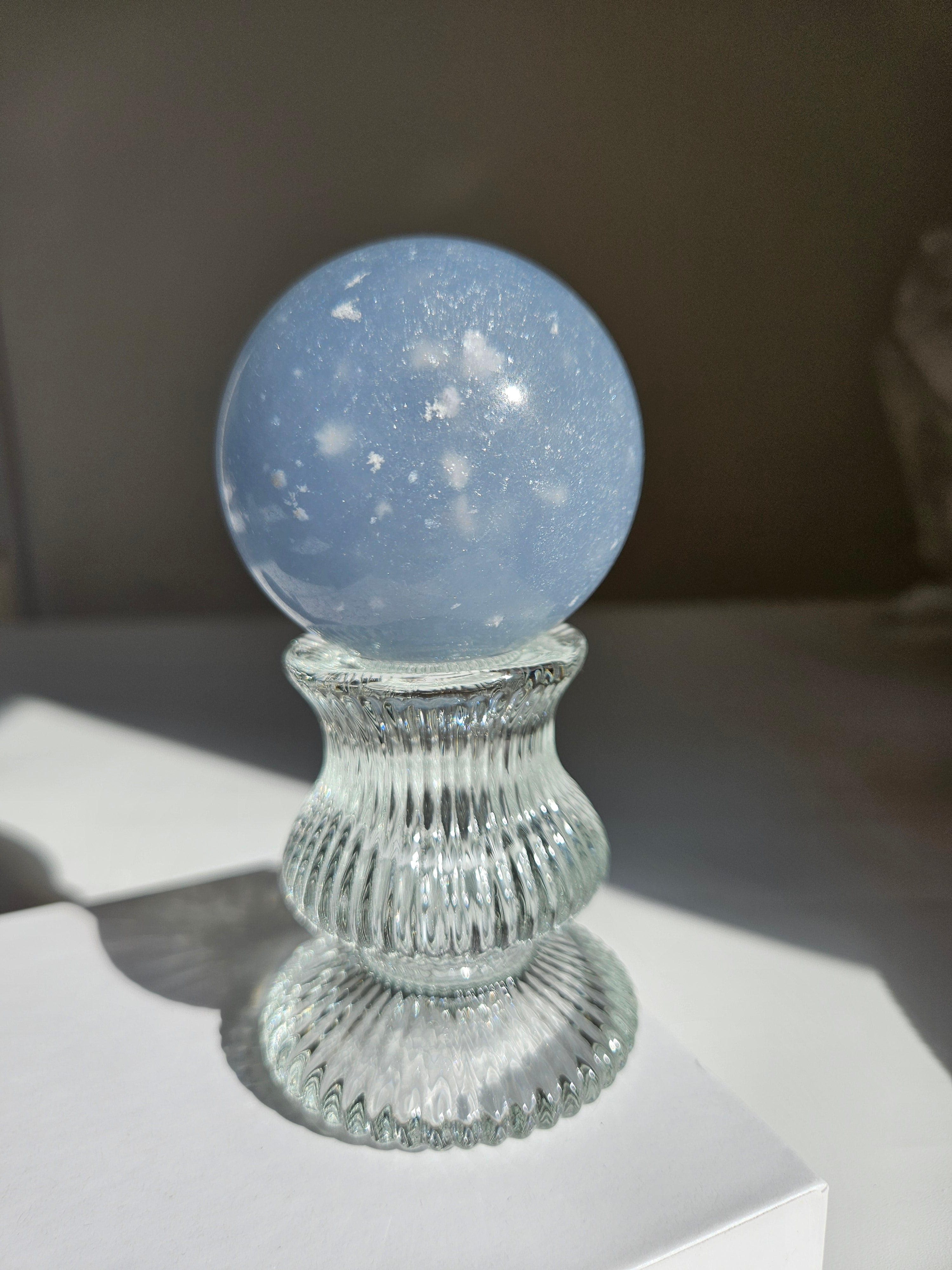 Snowflake Angelite Sphere 005