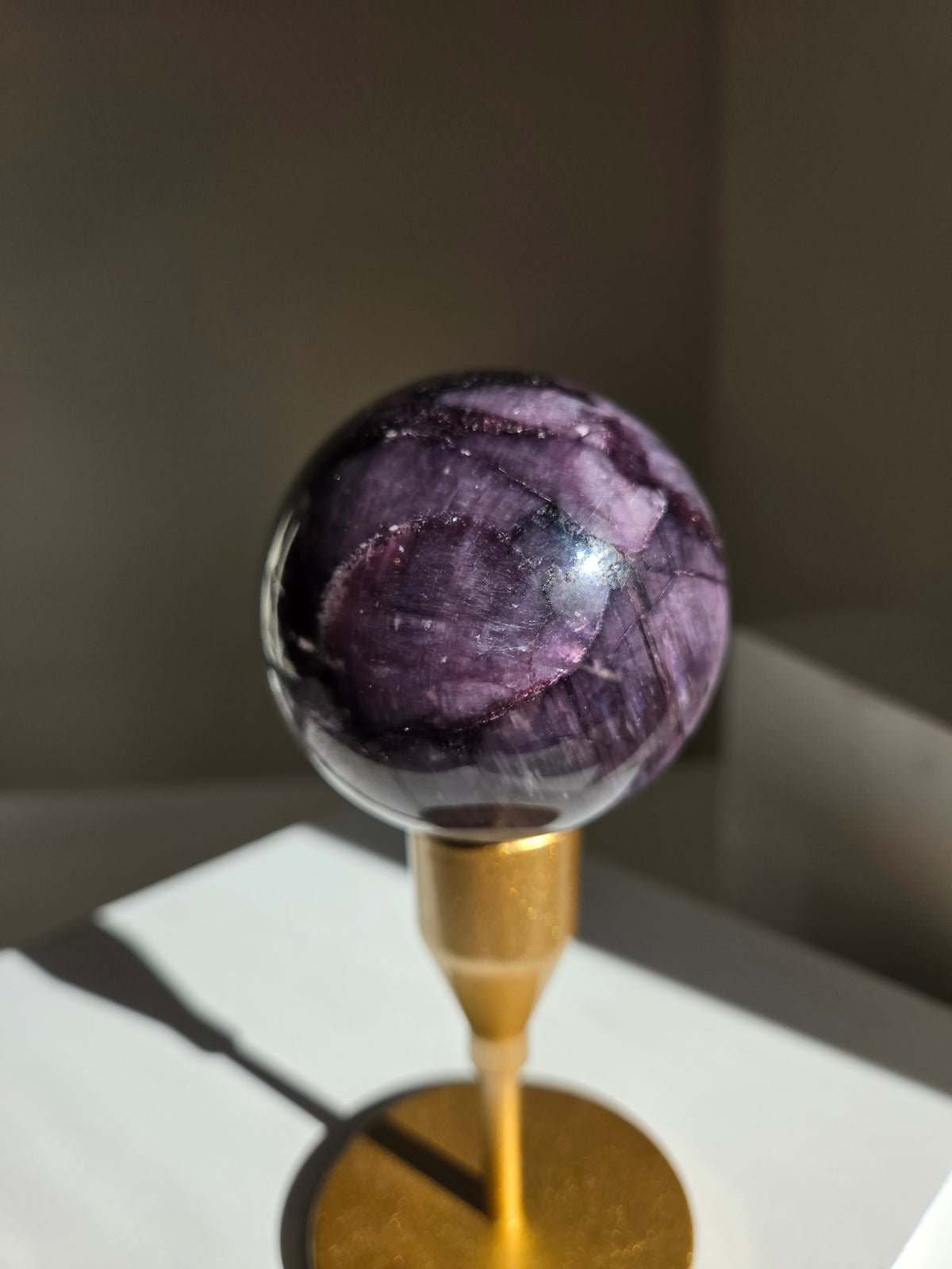 Gem Lepidolite Sphere 002