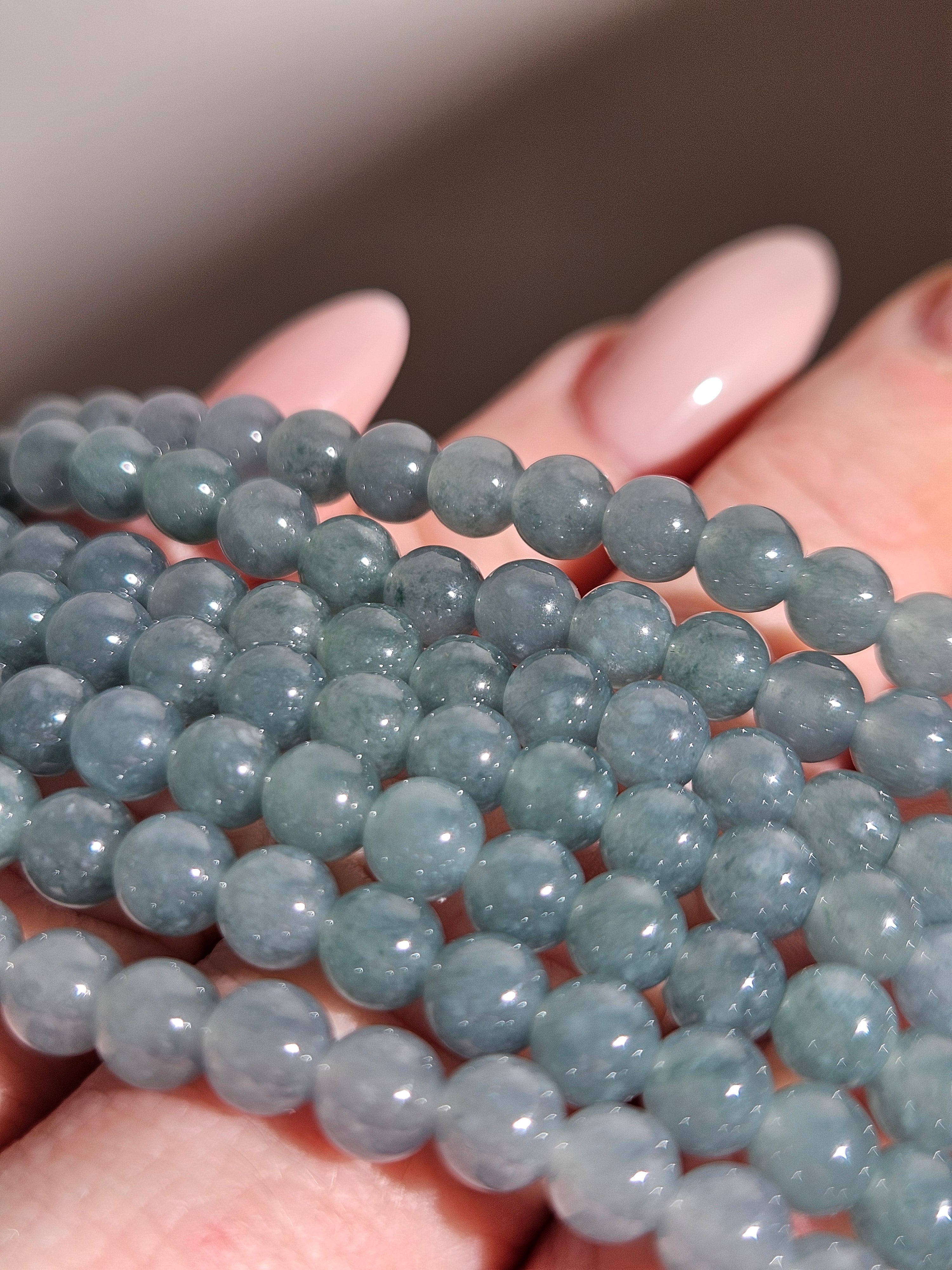 Teal Jade Bracelet | 5.5mm