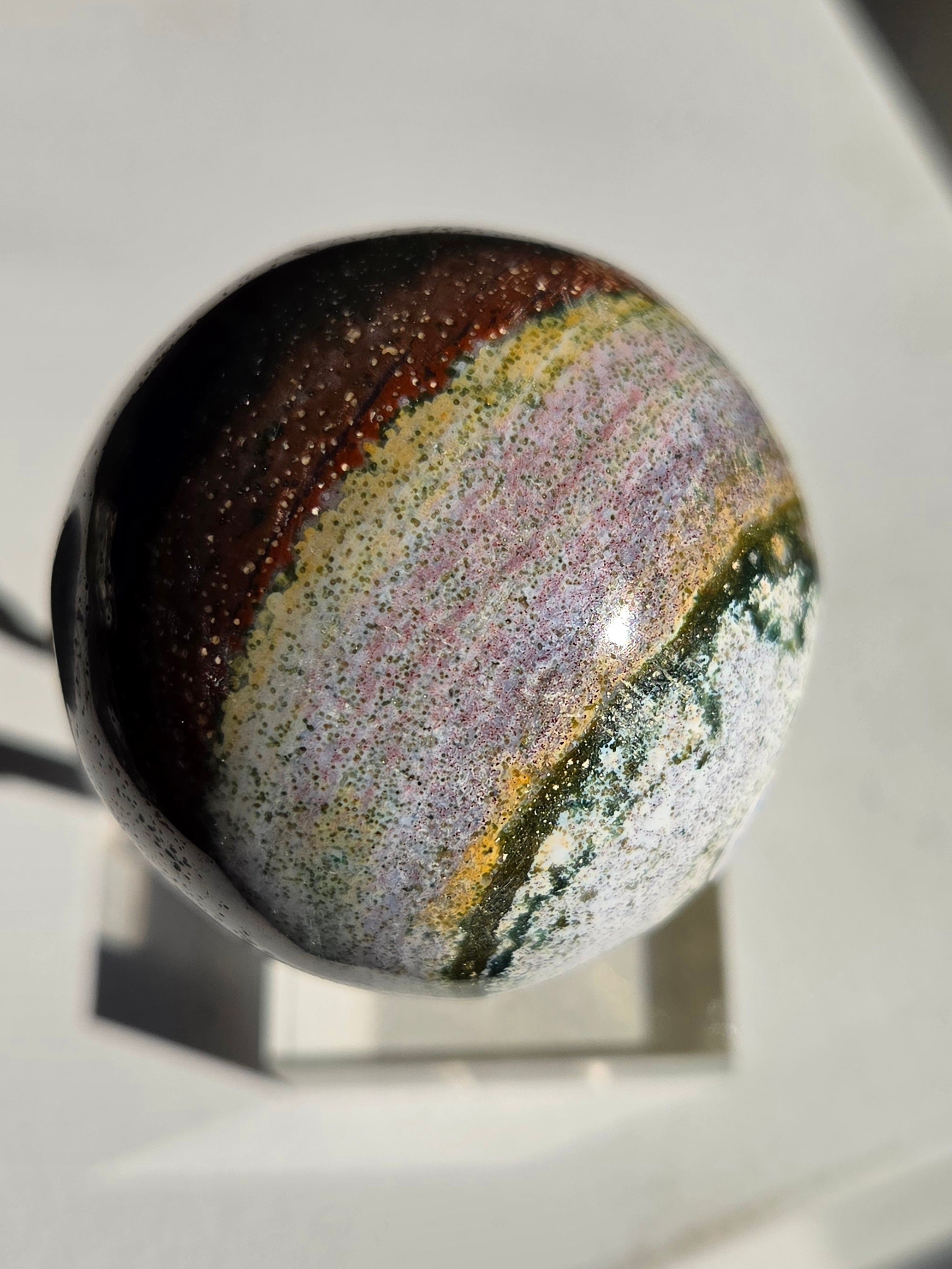 Sea Jasper Sphere 006