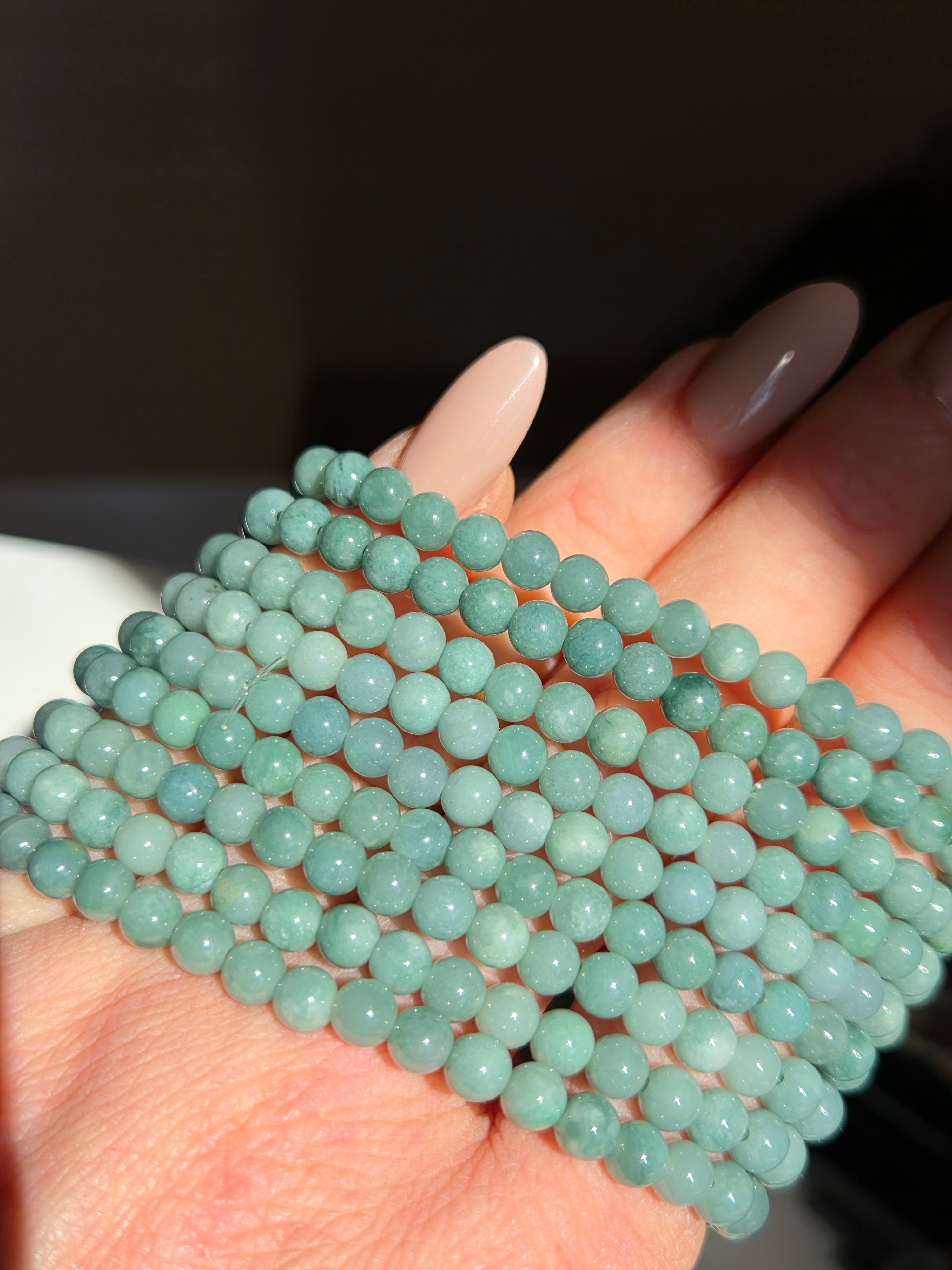 Teal Jade Bracelet | 5.5mm
