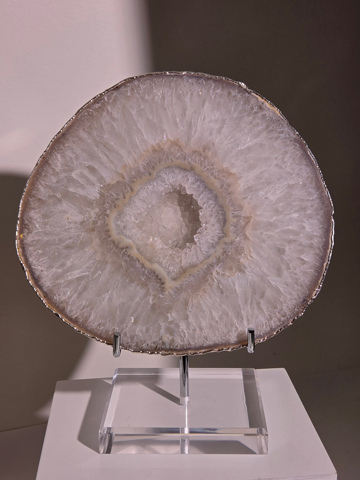 XL Agate Slab | silver trim