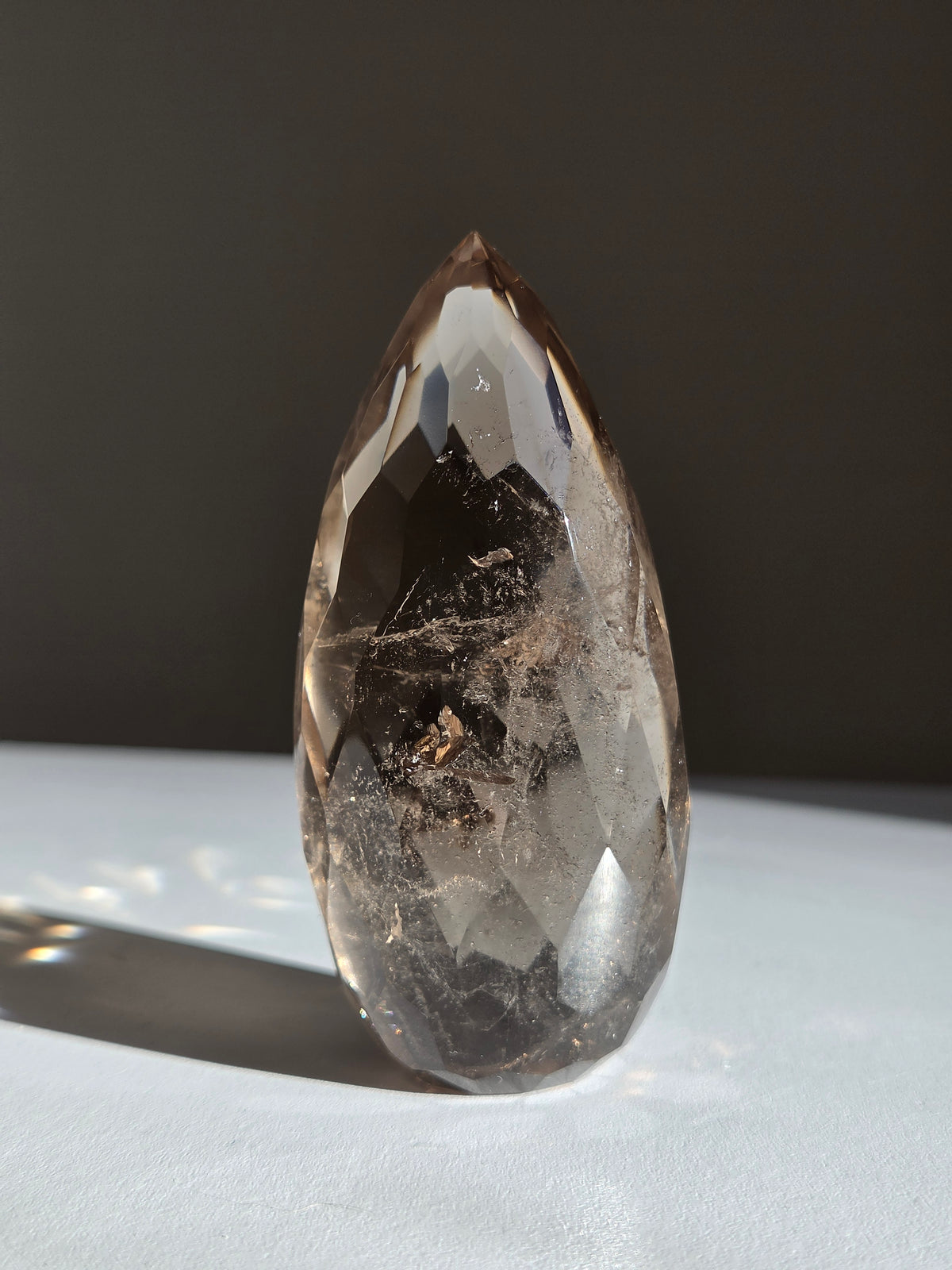 Faceted Smoky Quartz Freeform 002