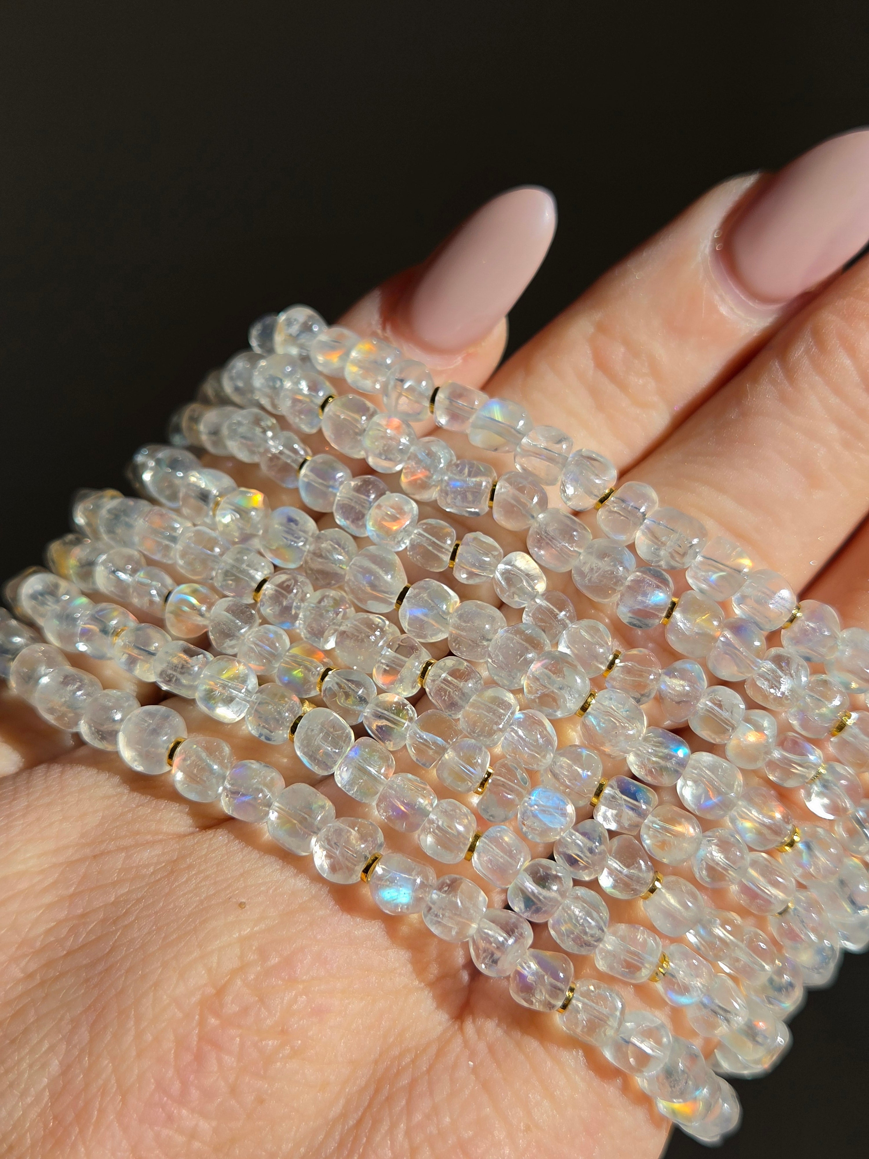 Malagasy Moonstone Bracelet | gold x cube