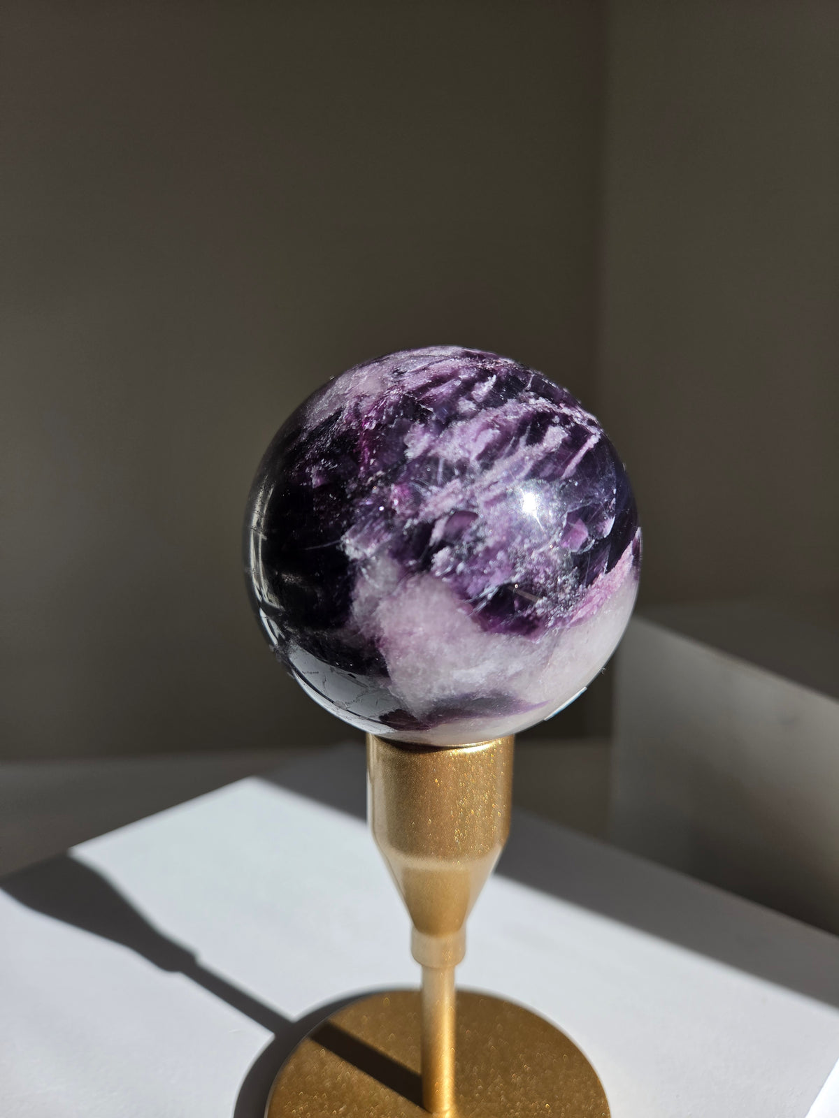 Gem Lepidolite Sphere 003