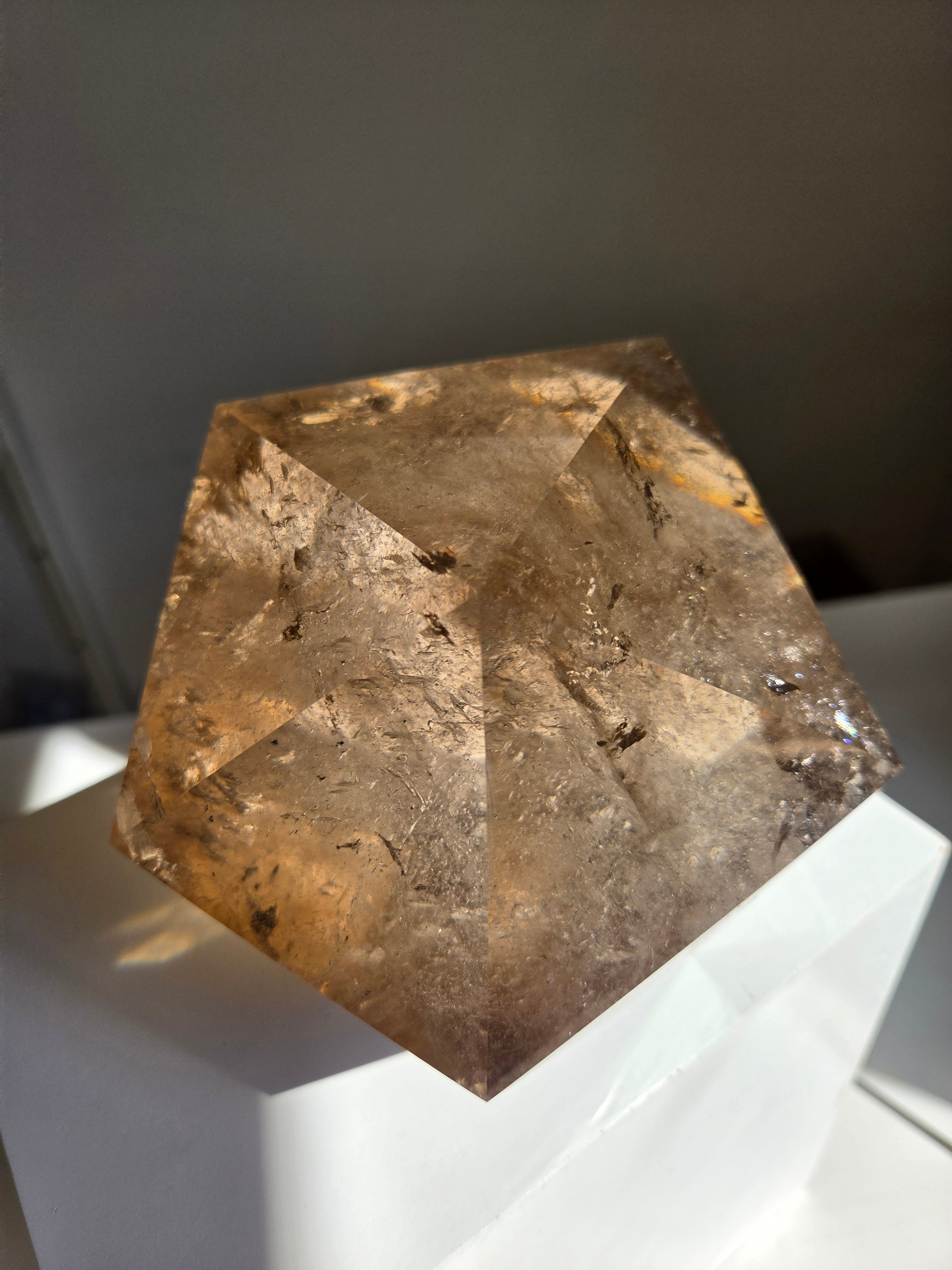 Smoky Quartz Statement Icosahedron