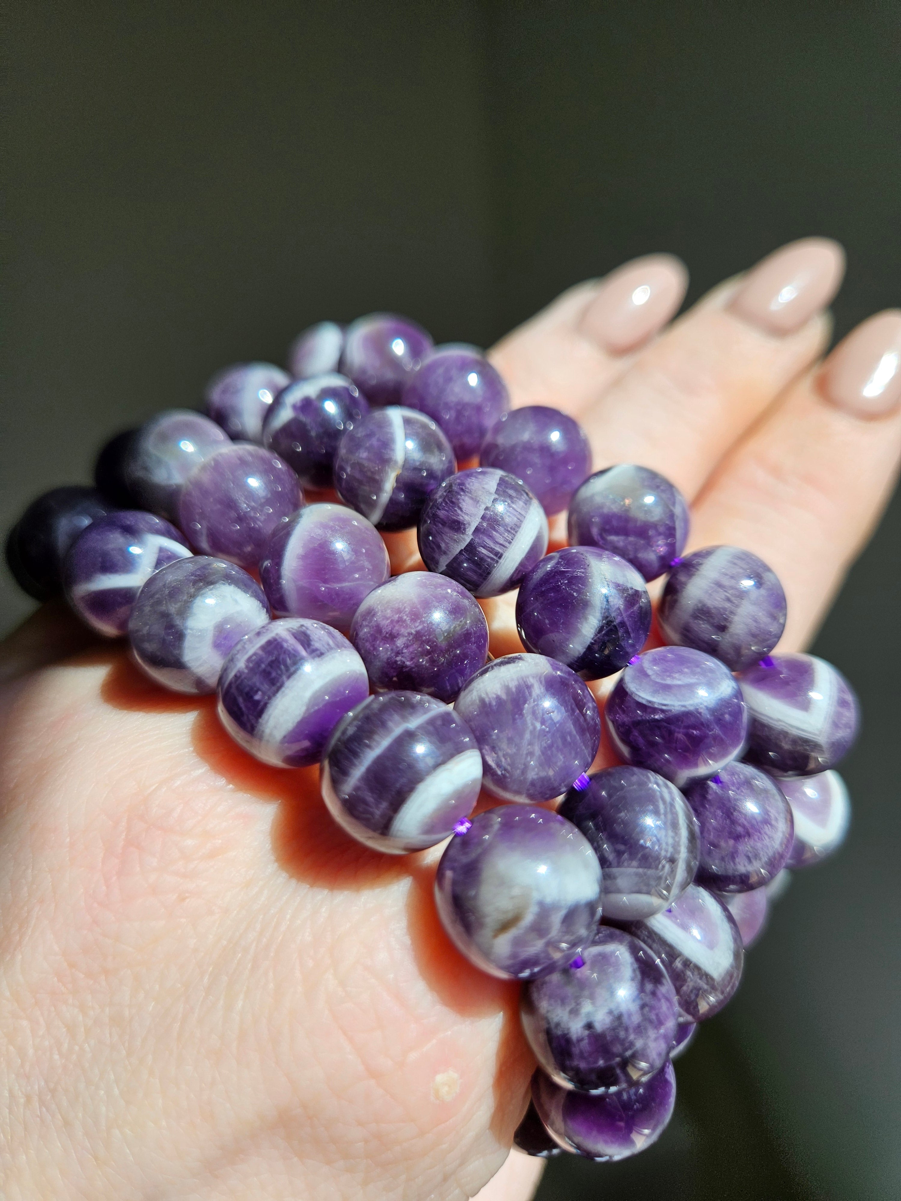 Chevron Amethyst bracelet | 12mm