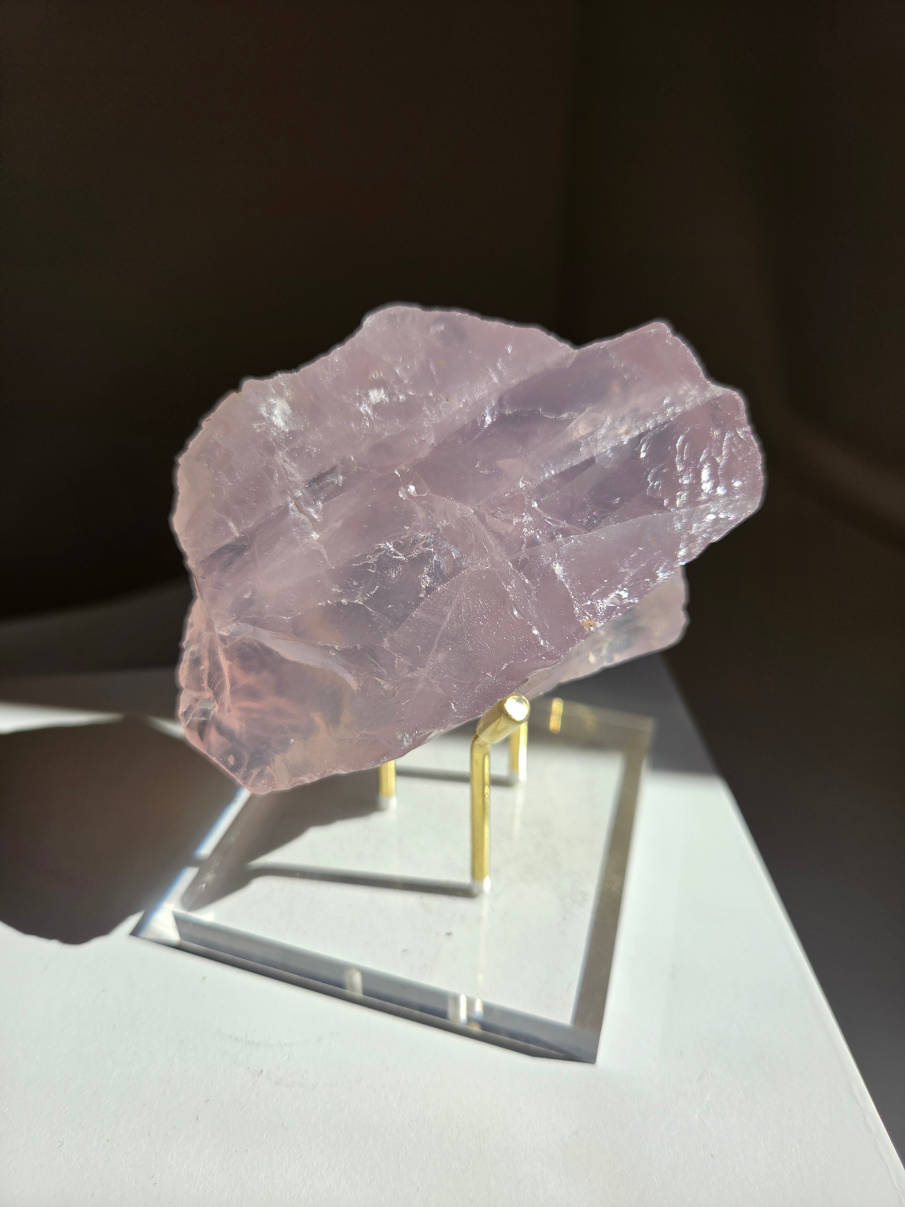 Lavender Raw Rose Quartz 011