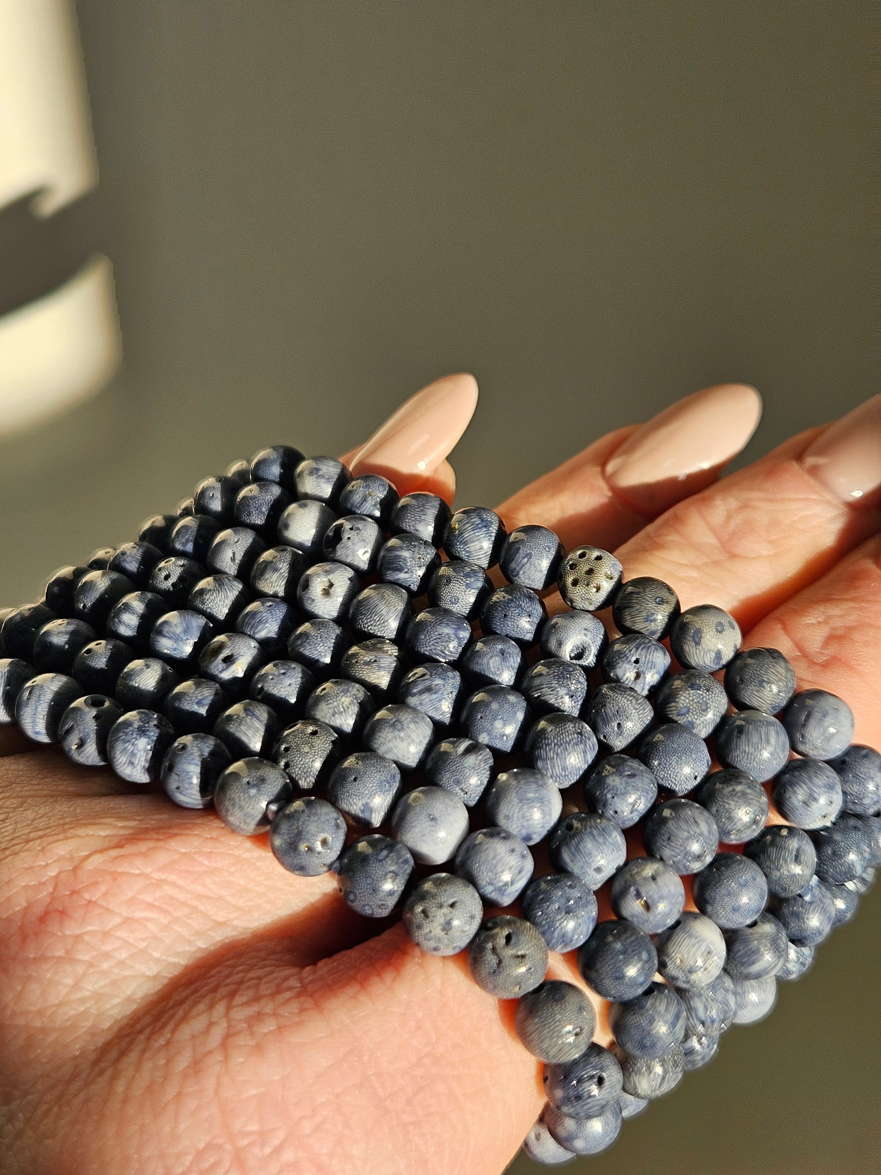 Blue Coral Bracelet | 6mm